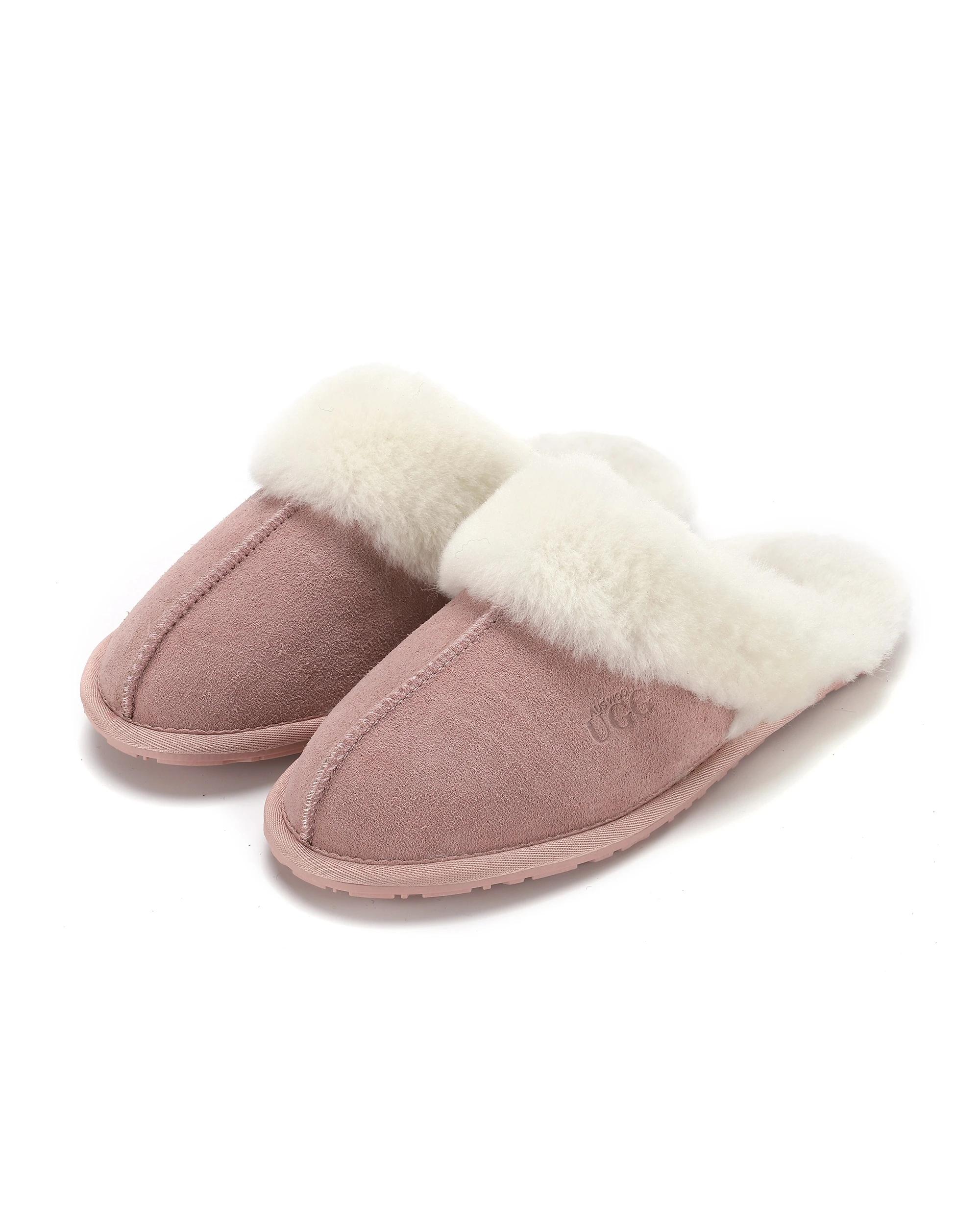 3 AUS WOOLI UGG Sheepskin Wool Shelley UGG Slippers PALEPINK, 3 of 6