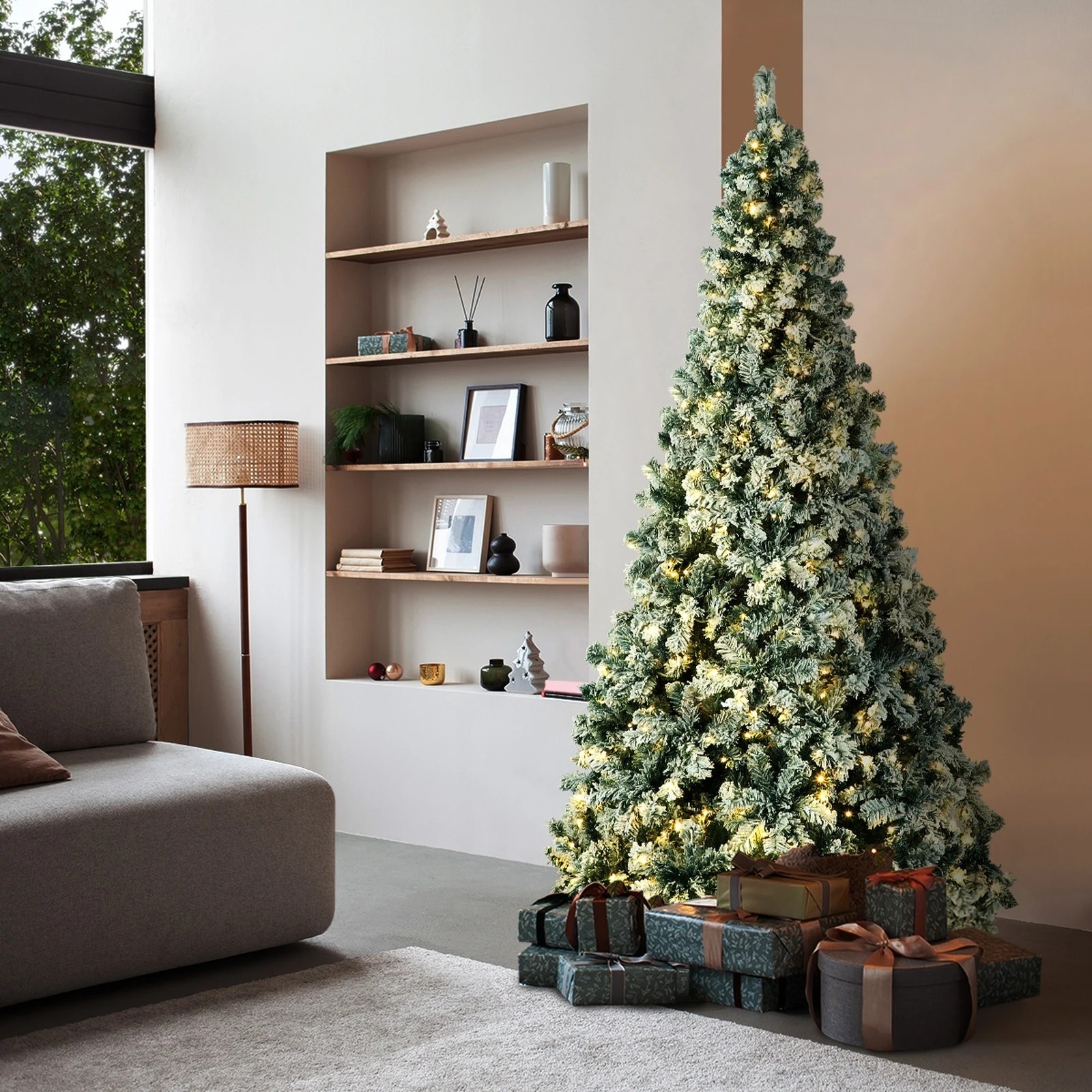 3 Tinseltown LED Christmas Tree 2.1M 7FT Xmas Trees Snow Flocked Decorations - White, 3 of 7