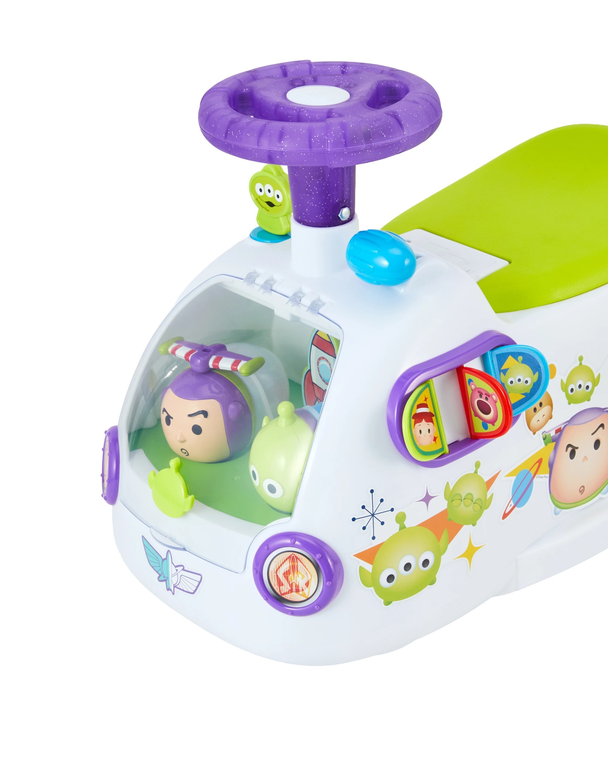 6 Kiddieland Disney Pixar Toy Story Zoom 'N' Go Buzz Activity Ride-On with Zoom Cars, 6 of 9
