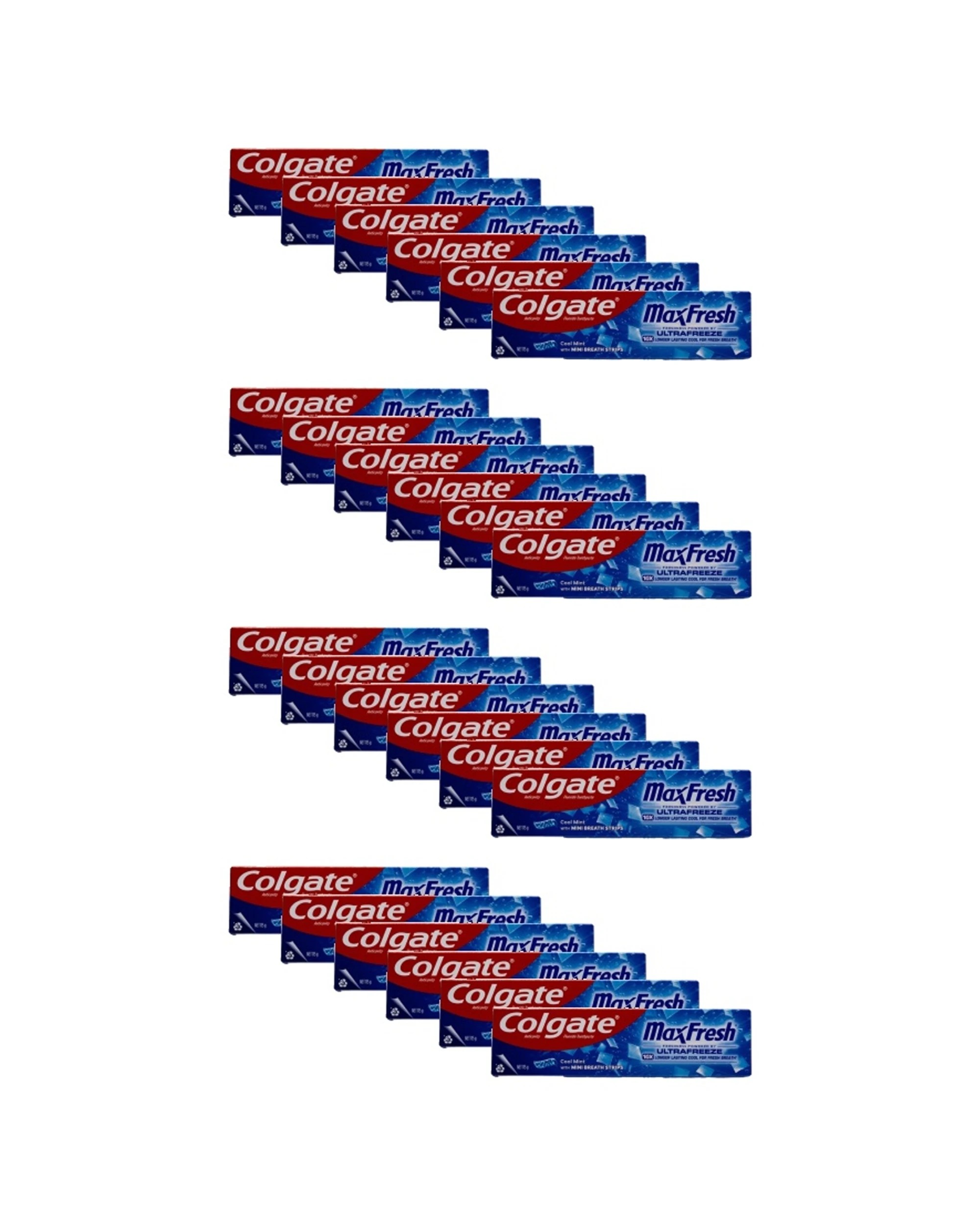 1 Colgate 24PK Toothpaste Max Fresh Cool Mini Breath Strips 115g - Multi, 1 of 4
