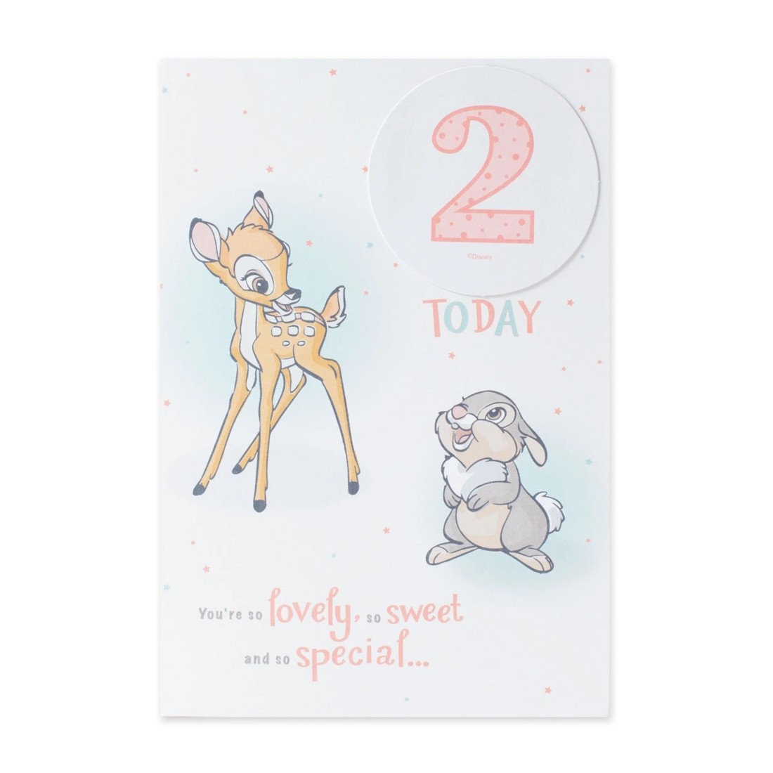 3 Hallmark Disney 2nd Birthday Card - Bambi & Thumper, 3 of 3