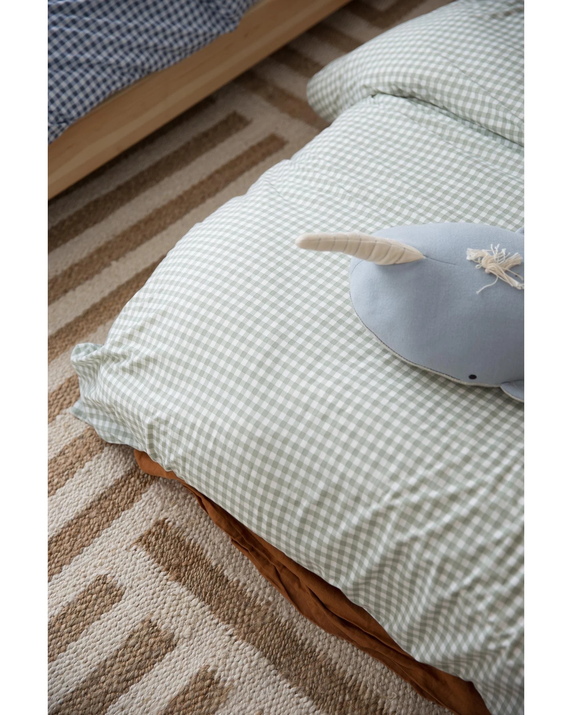 2 The Gang Gingham Waterproof Doona Cover - Queen Bed - Green, 2 of 5