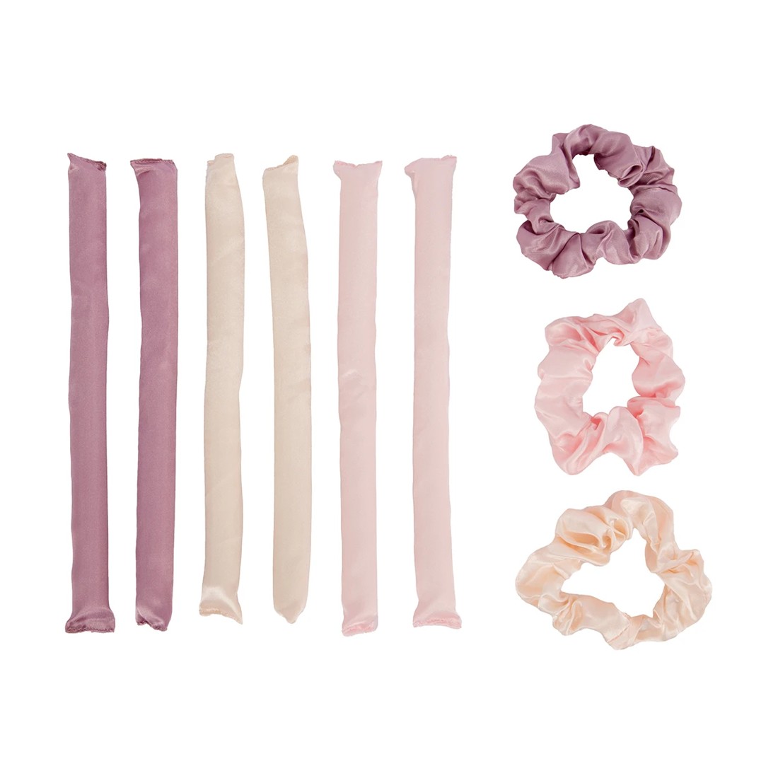 2 OXX Haircare 9 Piece Heatless Bendy Rollers - Off-White, Purple and Pink, 2 of 8