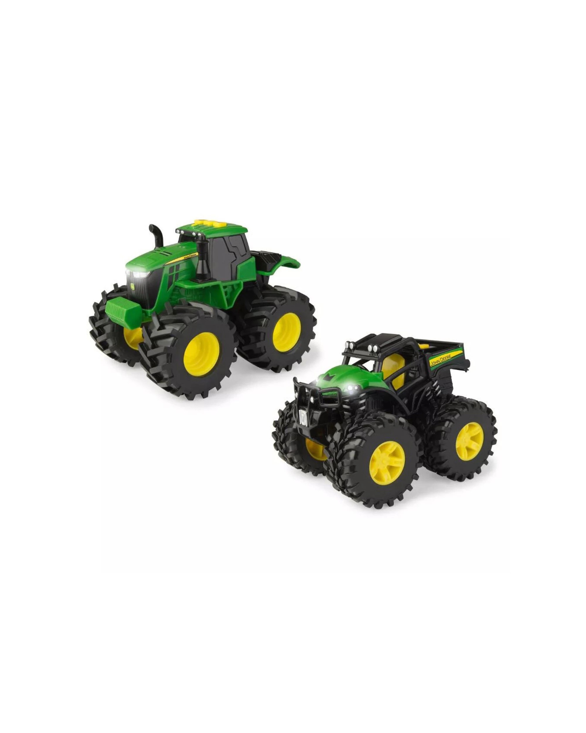 1 JOHN DEERE Monster Treads 2pc Tractor Kids Toy Set With Lights Sounds and Oversized Tires - Multi, 1 of 3