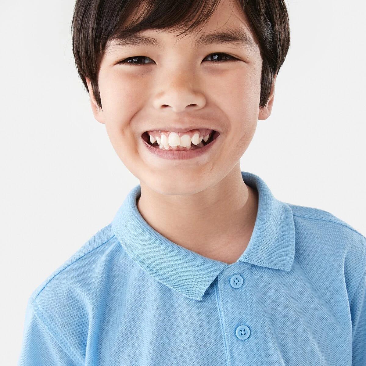 3 School Polo T-shirt Mid Blue, 3 of 8