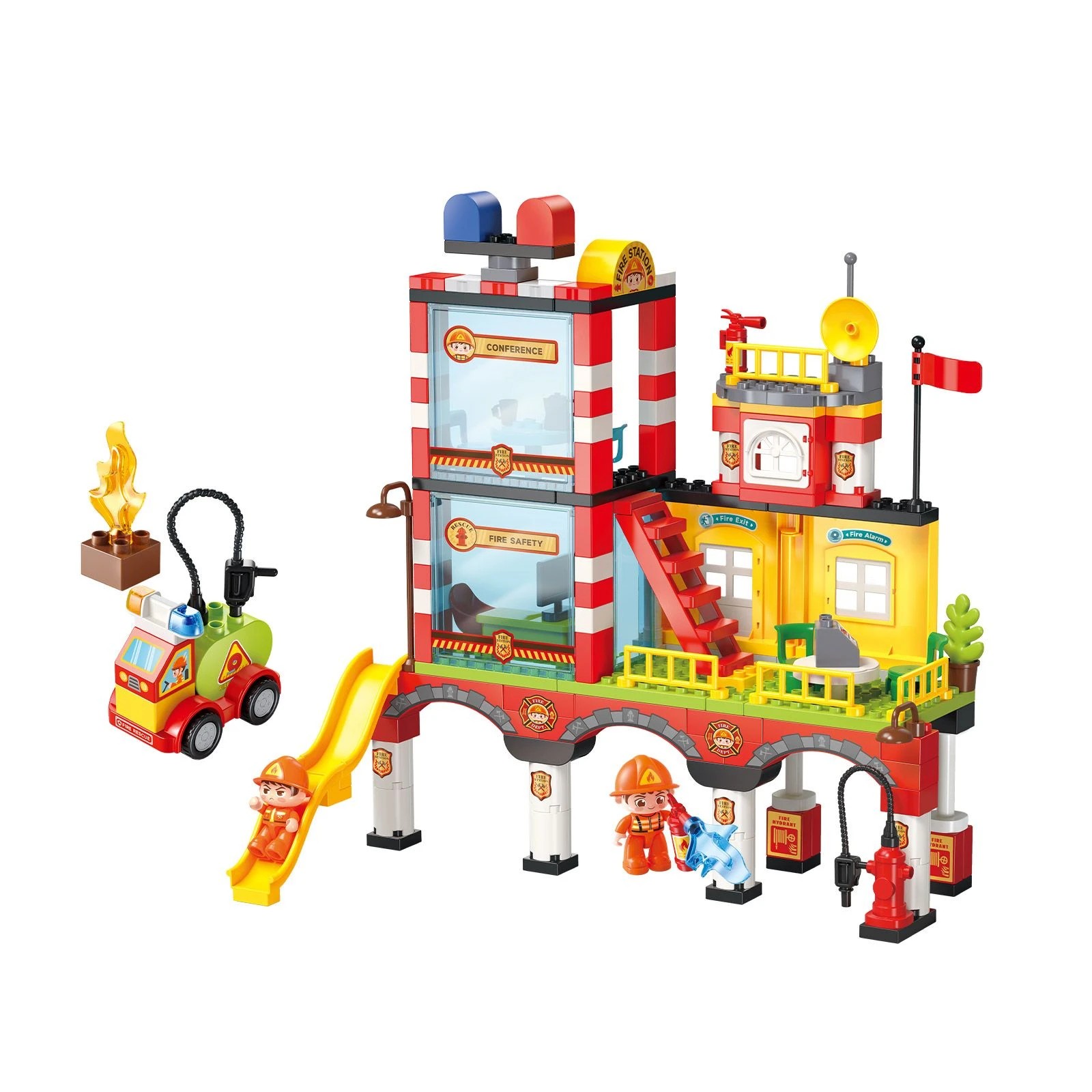3 Ausway 173PCS Fire Station Building Blocks Set Pretend Rescue Construction Playset, STEM Educational Toys, 3 of 6