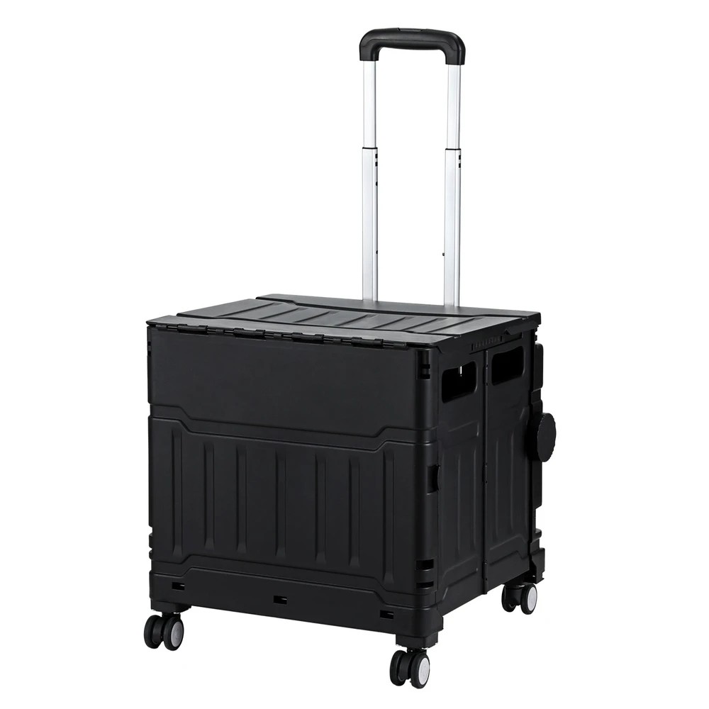 1 Emajin Shopping Trolley Cart 75L Foldable - Black, 1 of 1