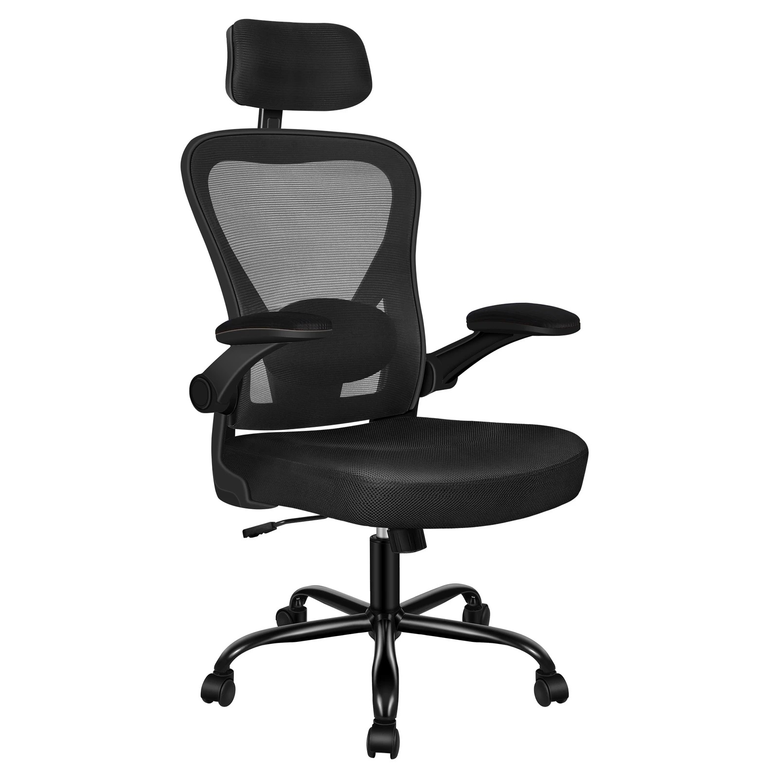 1 Alfordson Mesh Office Chair Executive Computer Gaming Fabric Seat Tilt - Black, 1 of 10