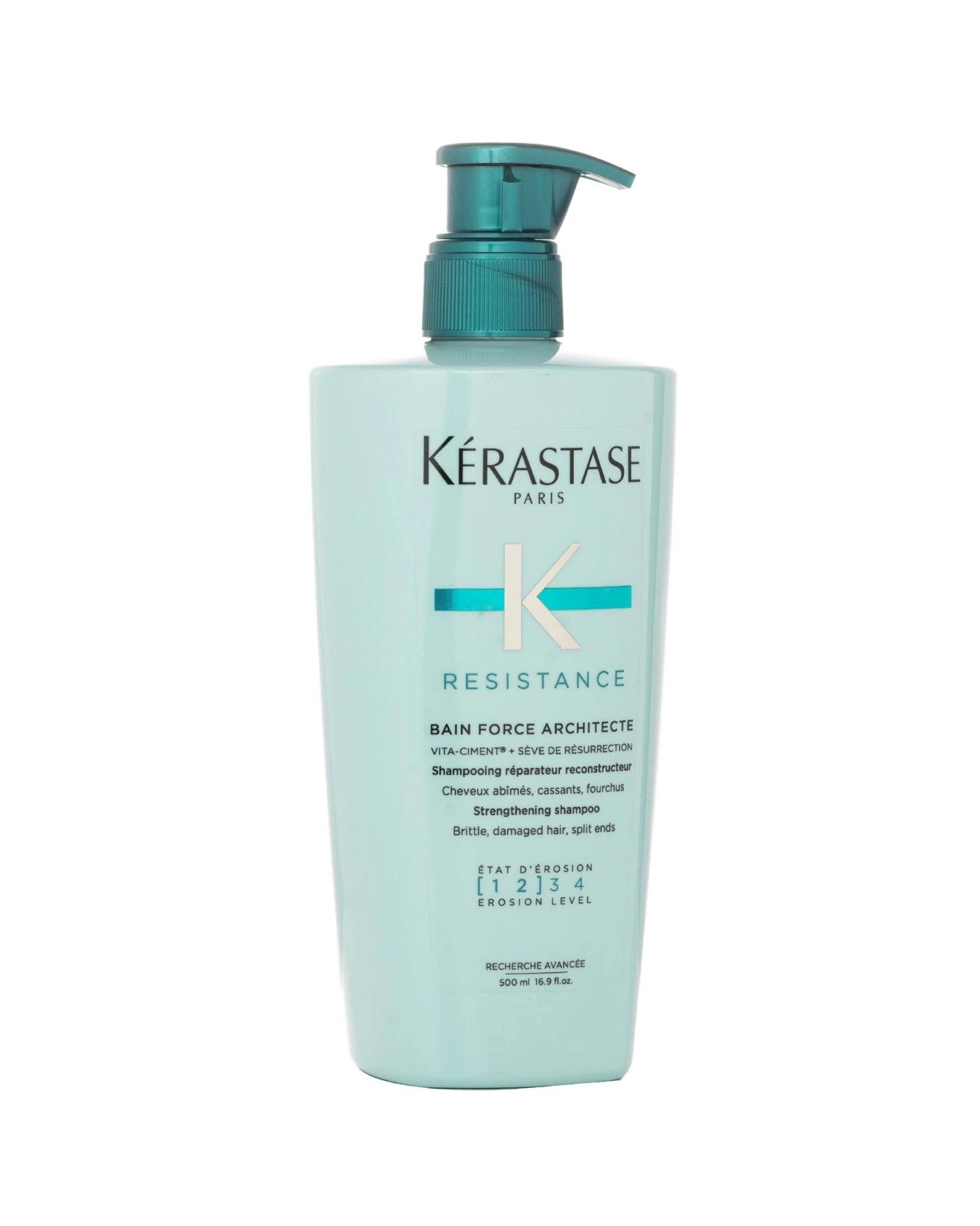 2 Kerastase Resistance Bain Force Architecte Shampoo 500mL, 2 of 3