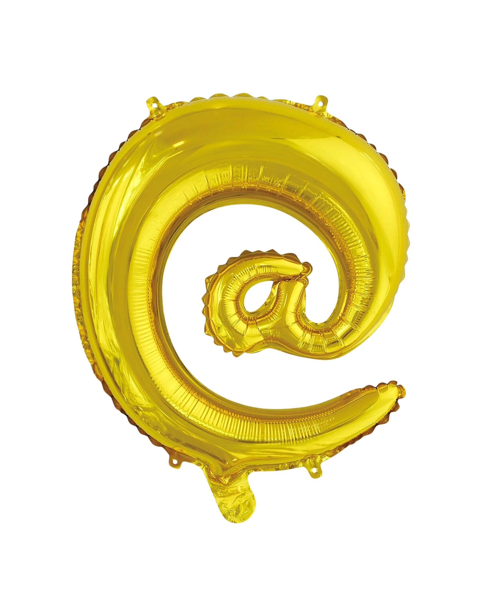 1 Meteor Metallic At Symbol Foil Air Fill Balloon 35.5cm - Gold, 1 of 2