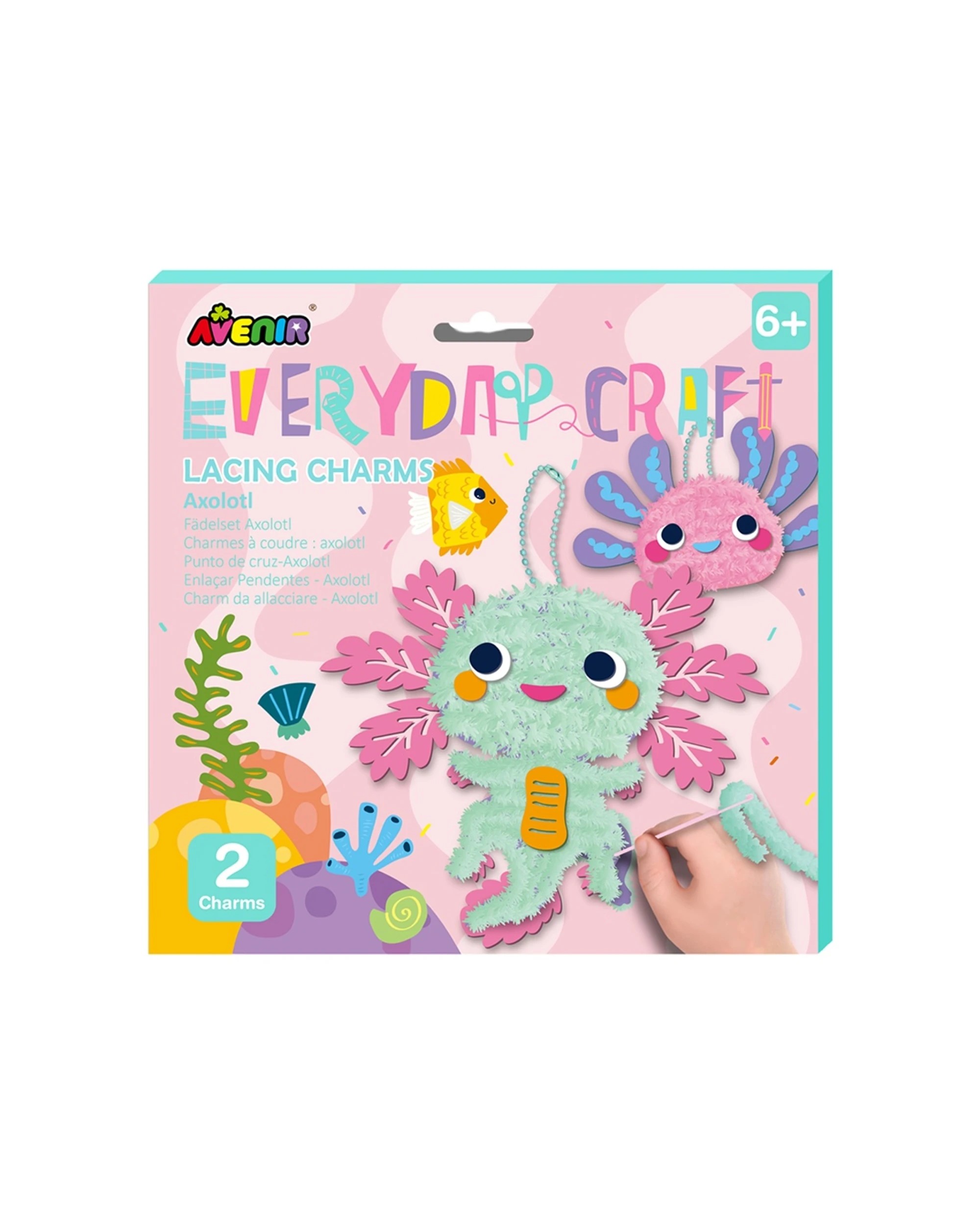 1 Avenir Kids Everyday Craft Lacing Charms Axolotl Diy Kit - Multi, 1 of 2