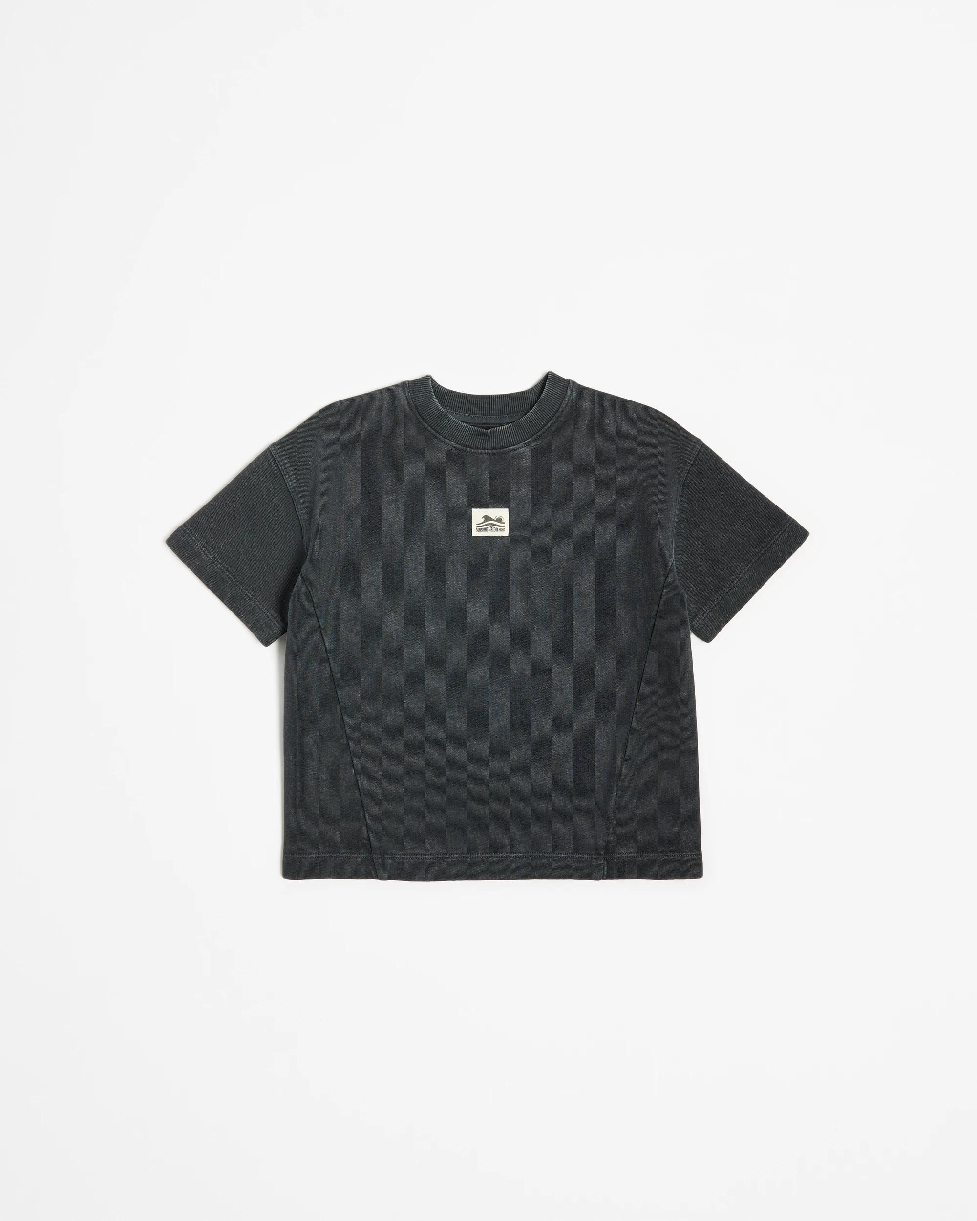 4 Target Australian Cotton Oversize Panelled T-shirt CHARCOAL, 4 of 5