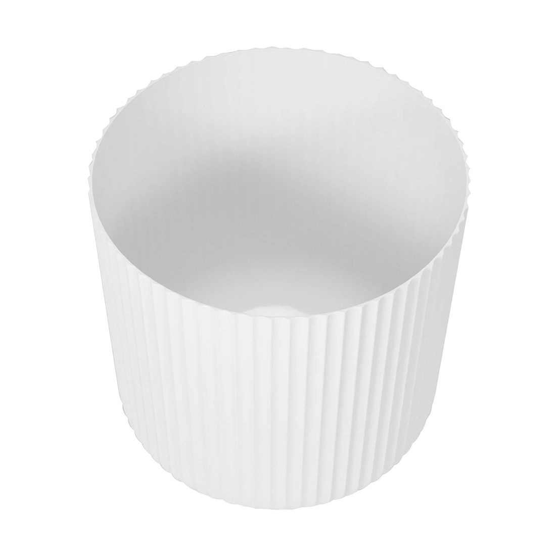 3 38cm Linear Plastic Pot - White, 3 of 5