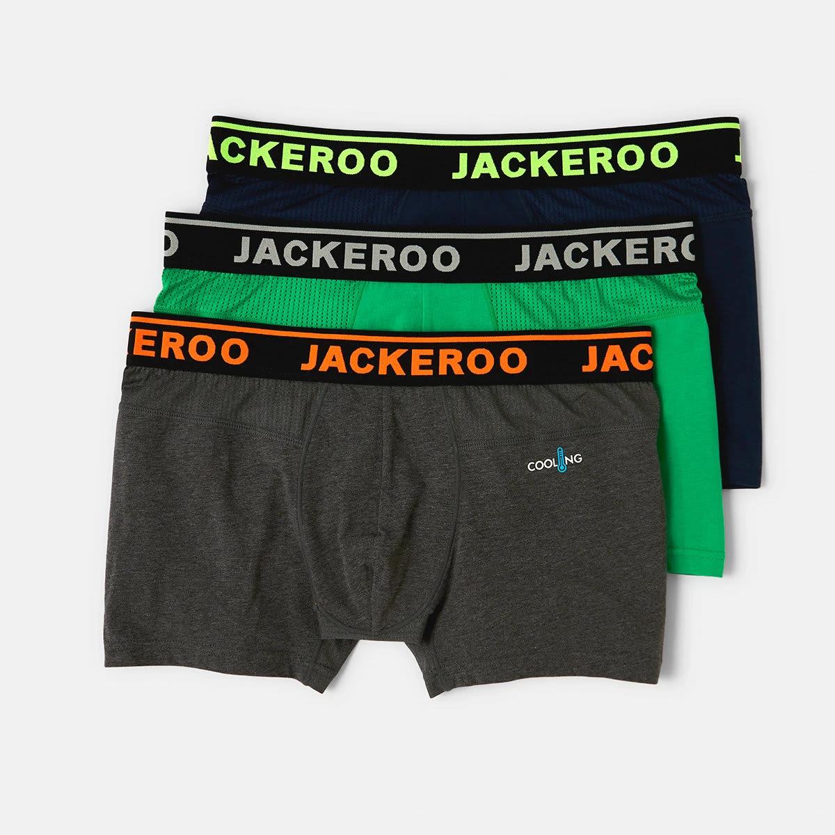 1 3 Pack Cooling Trunks JACKEROO PRIMARIES LONG, 1 of 8