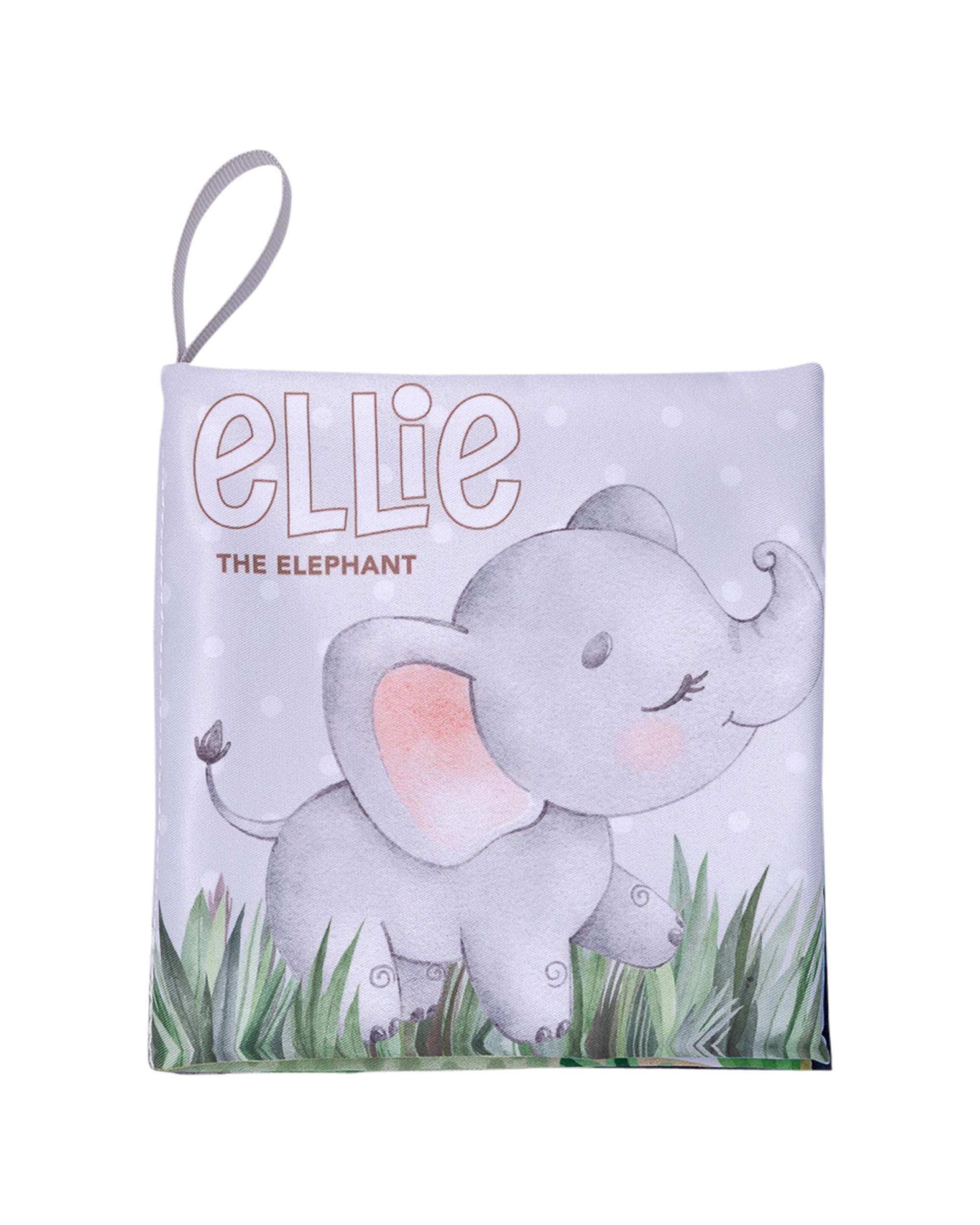 1 Splosh Baby Elephant Soft Cloth Book Sensory Early Learning Toy Polyester - Grey, 1 of 3