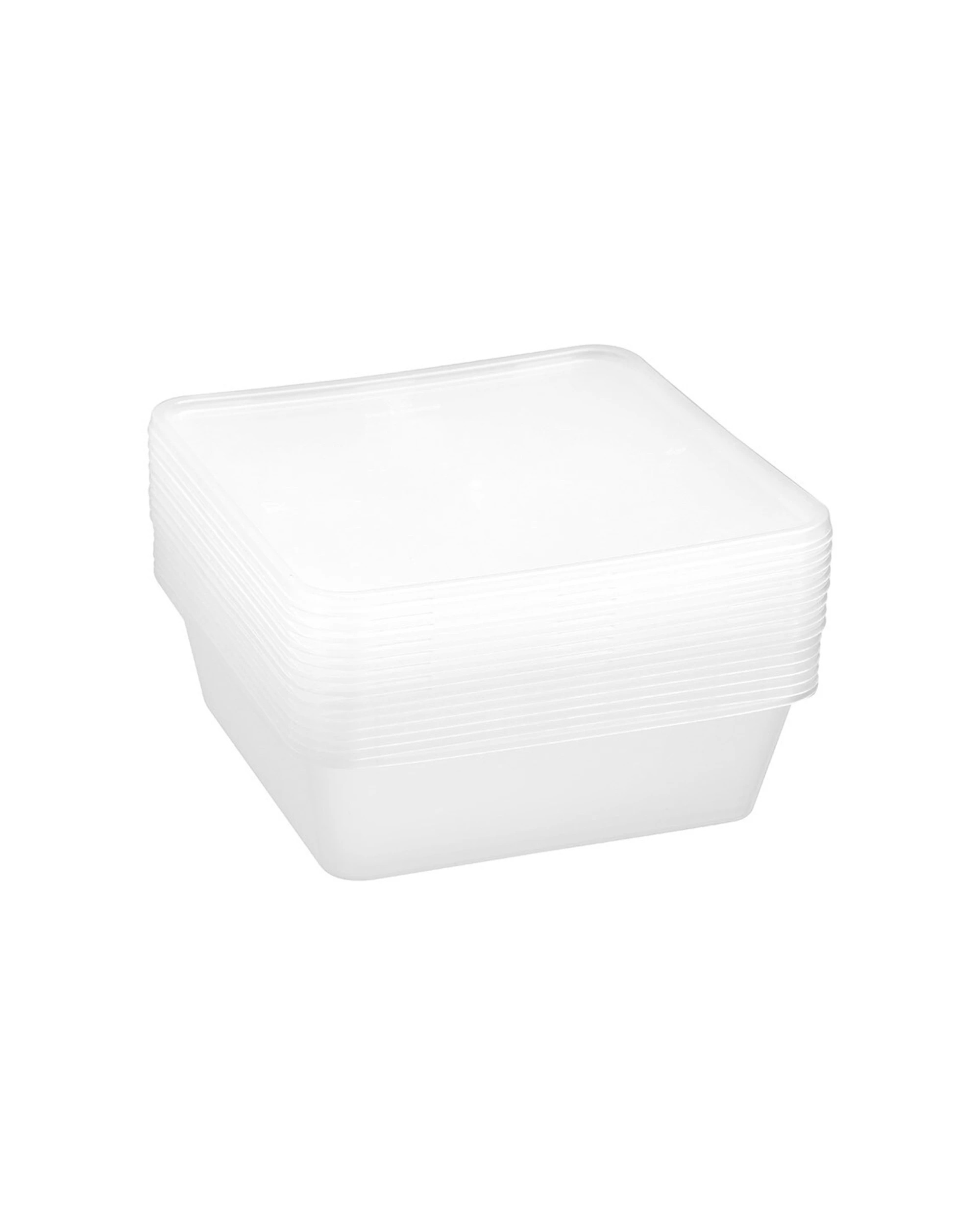 3 8pk Lemon & Lime 950ml Reusable Food Container/meal Storage Square W/ Lid Clear
 - Clear, 3 of 3