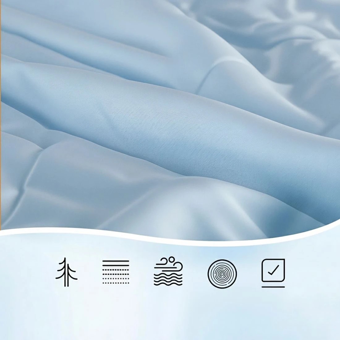 4 Giselle Tencel Quilt 200GSM Summer Quilts Comforter Doona Light Weight Soft Throw Blanket Single - Single Bed - Blue, 4 of 9