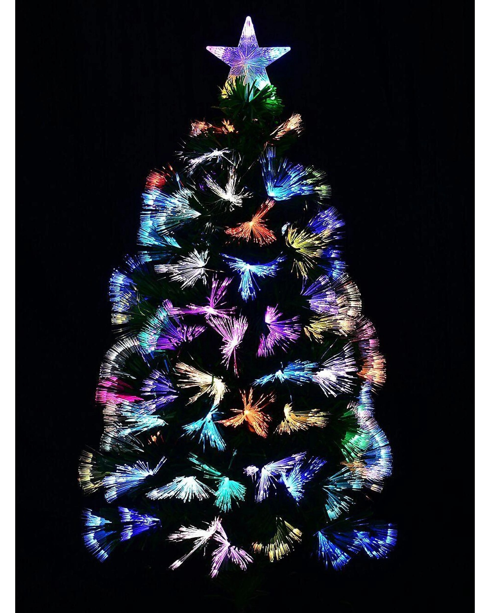 Christmas Warehouse 90cm Vivid Multi Colour Dynamic LED Fibre Optic ...