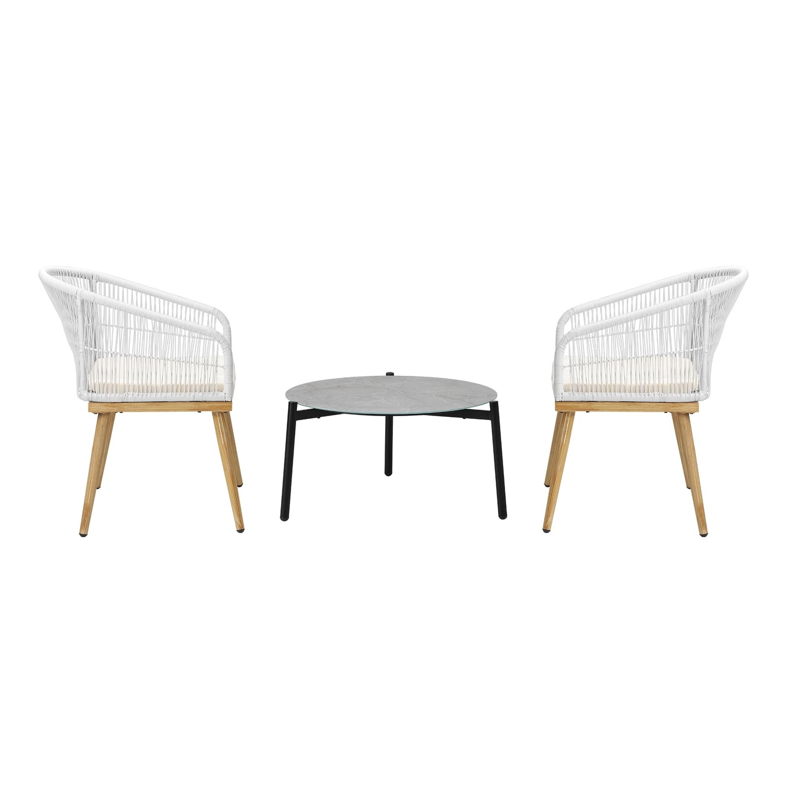 6 Livsip 3 Piece Outdoor Patio Setting Bistro Sets Lounge Furniture Sets 70cm Table
 - Multi, 6 of 10