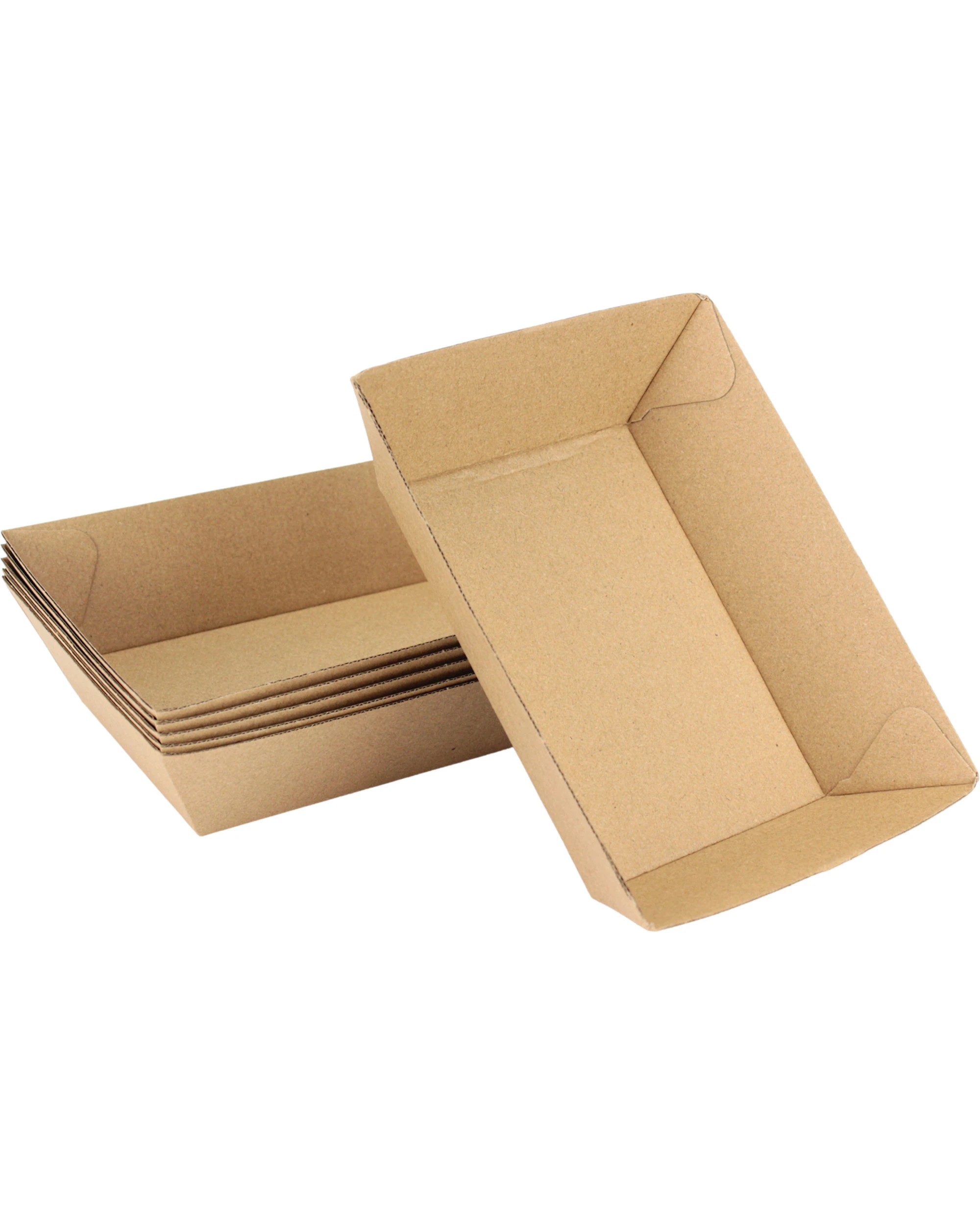 1 Durmaz Brown Kraft Paper Food Trays 12.5cm x 16.5cm Pack of 6, 1 of 3