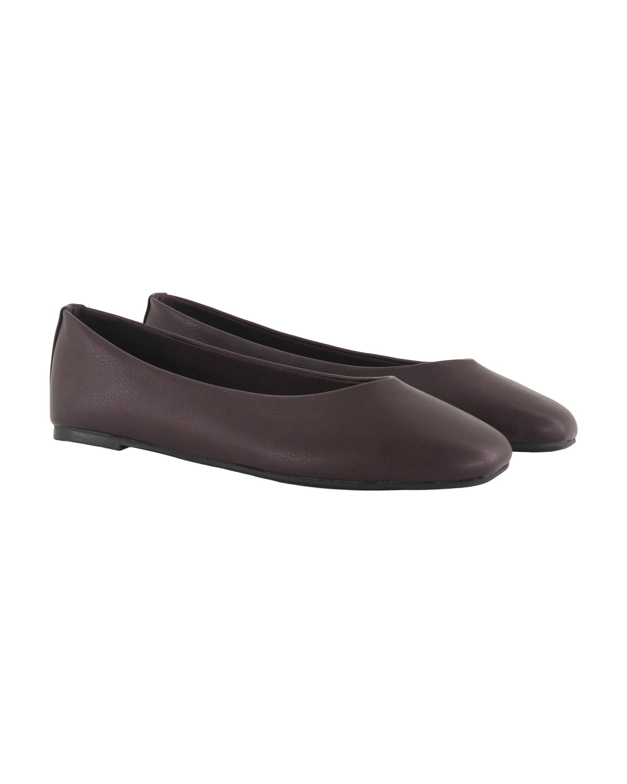 3 PU V Ballet Flats Chocolate, 3 of 3