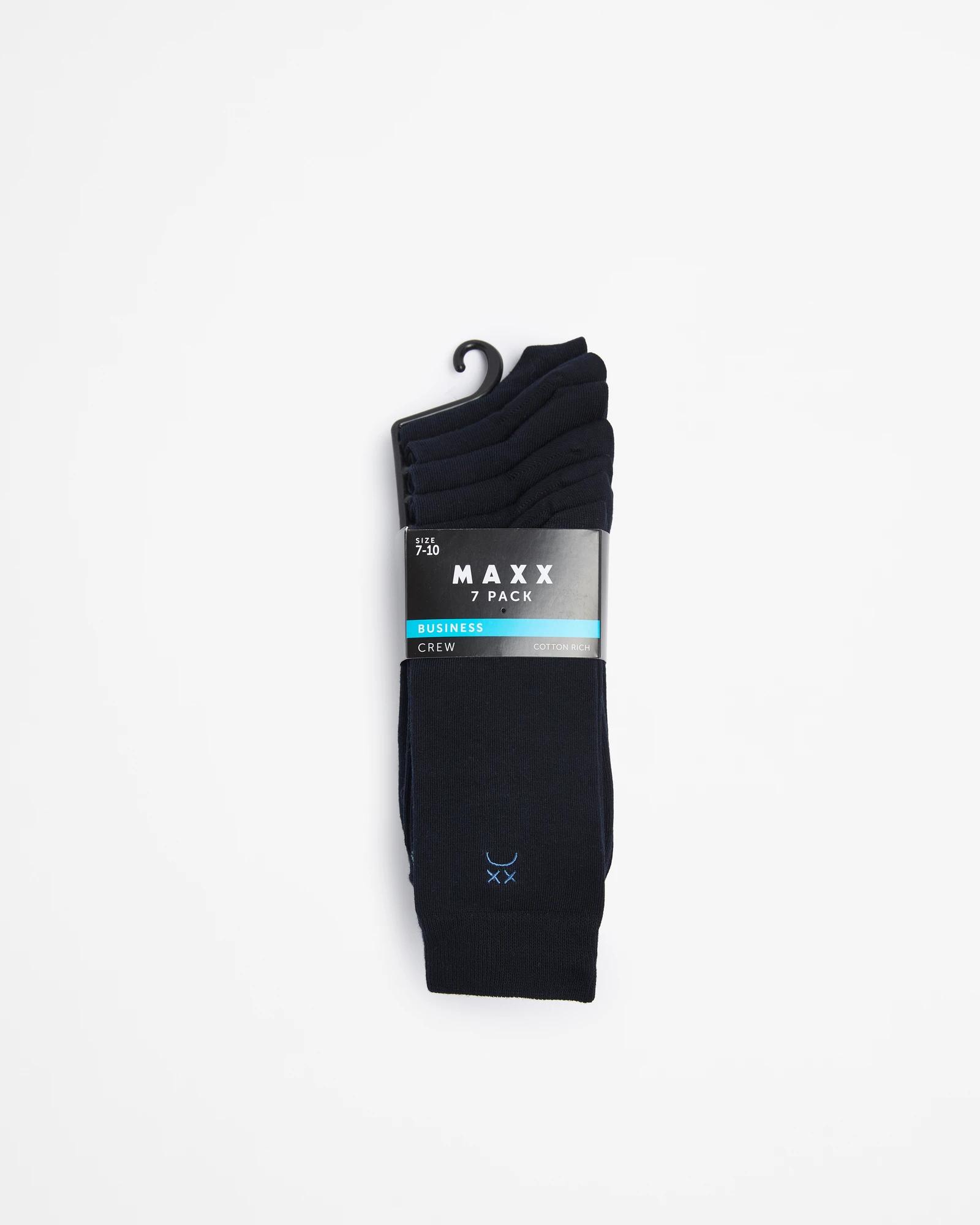 3 7 Pack Days Of The Week Business Crew Socks - Maxx BLACK, 3 of 3