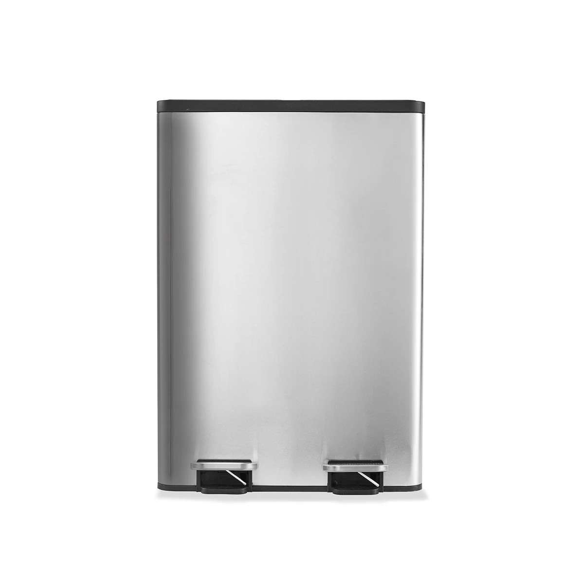 1 40L 2 Compartment Stainless Steel Recycle Bin, 1 of 5