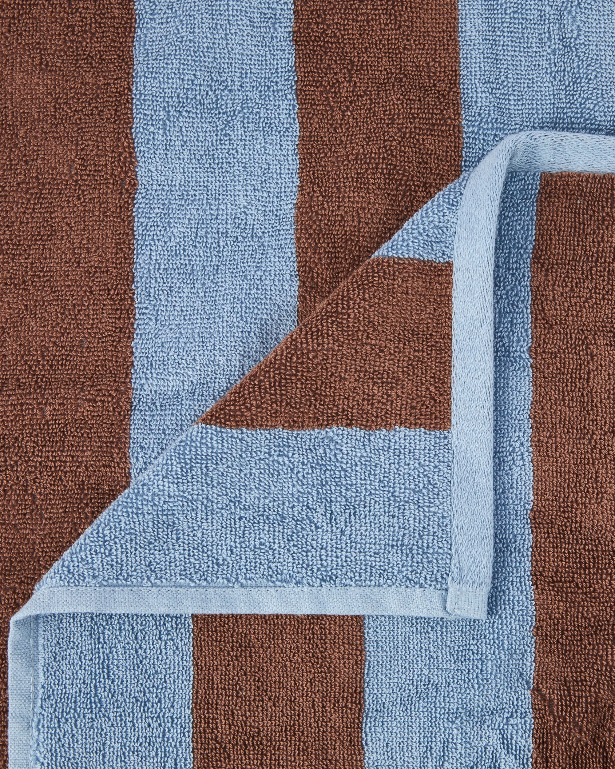 2 Stripe Cotton Bath Towel - Brown, 2 of 5