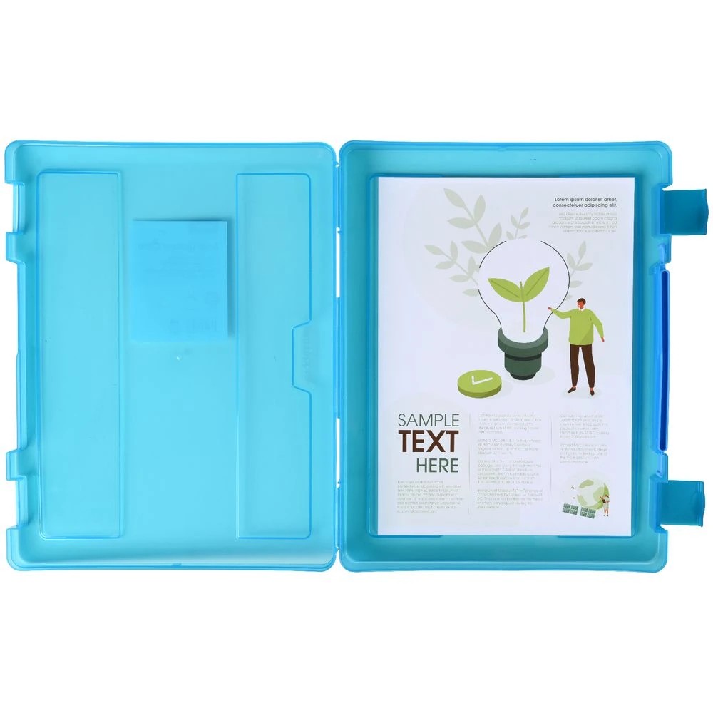 3 J.Burrows Stationery Case with Handle Blue, 3 of 4