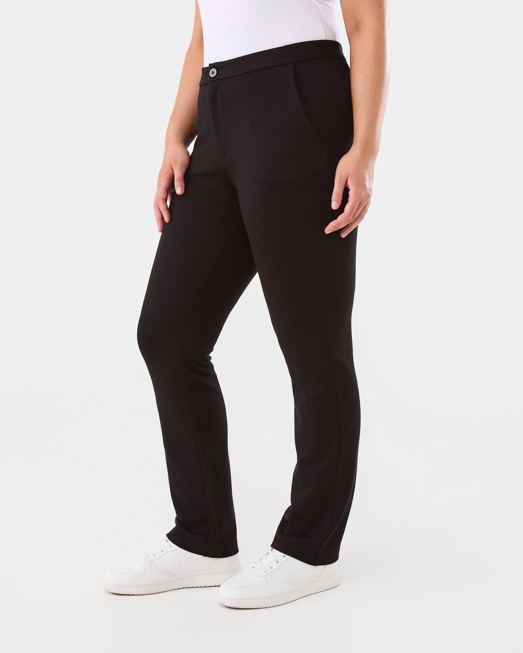 2 Slim Ponte Work Pants Black, 2 of 5