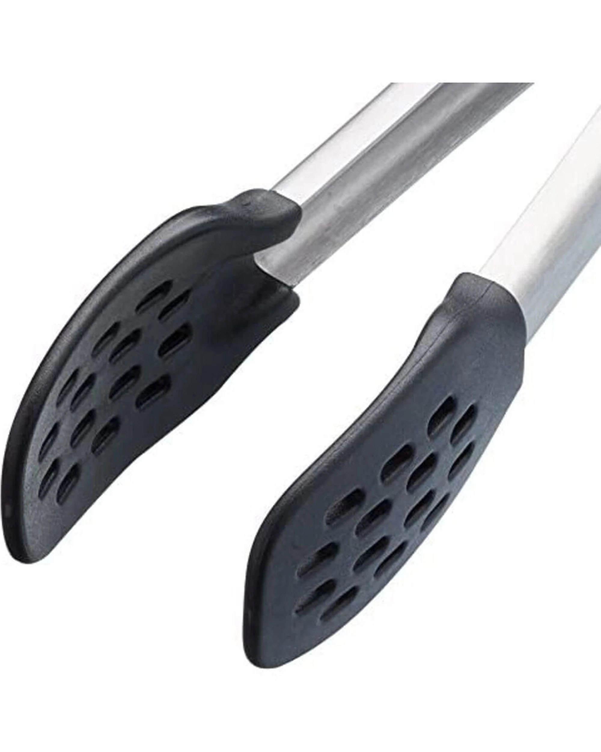 3 Mastercraft Food Tongs 4PK Stainless Steel Handle Nylon Head Kitchen Utensil - Black, 3 of 6