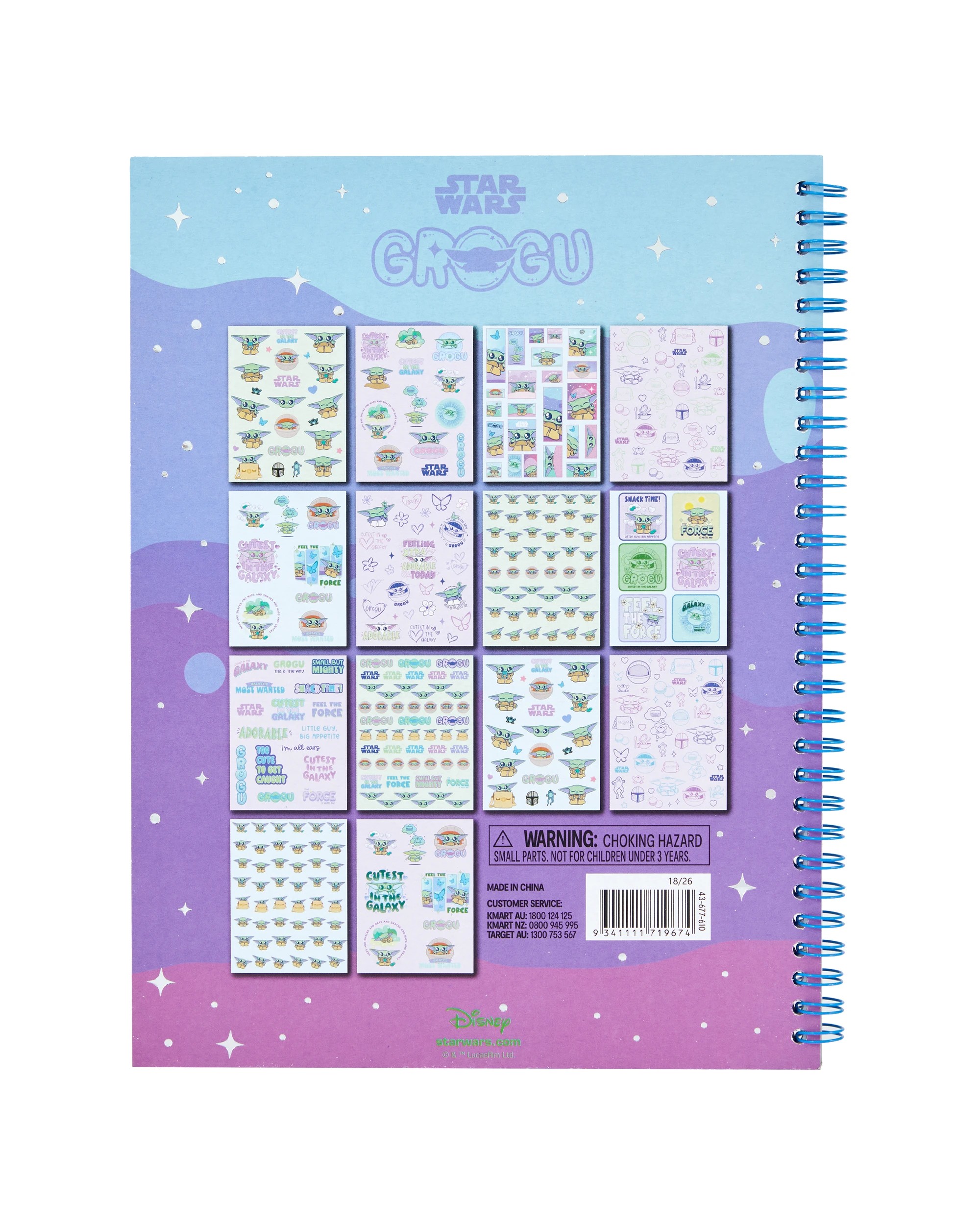6 Disney Star Wars Grogu Sticker Pack, 6 of 6