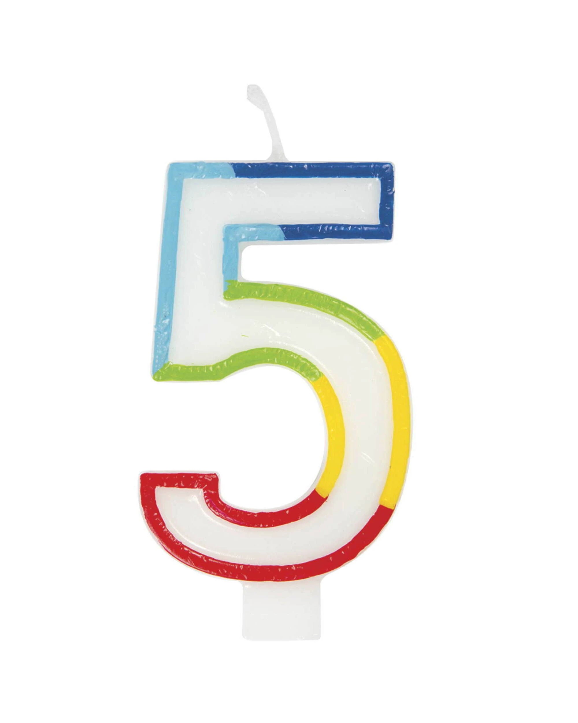1 Unique Number 5 Candle - Multi, 1 of 1