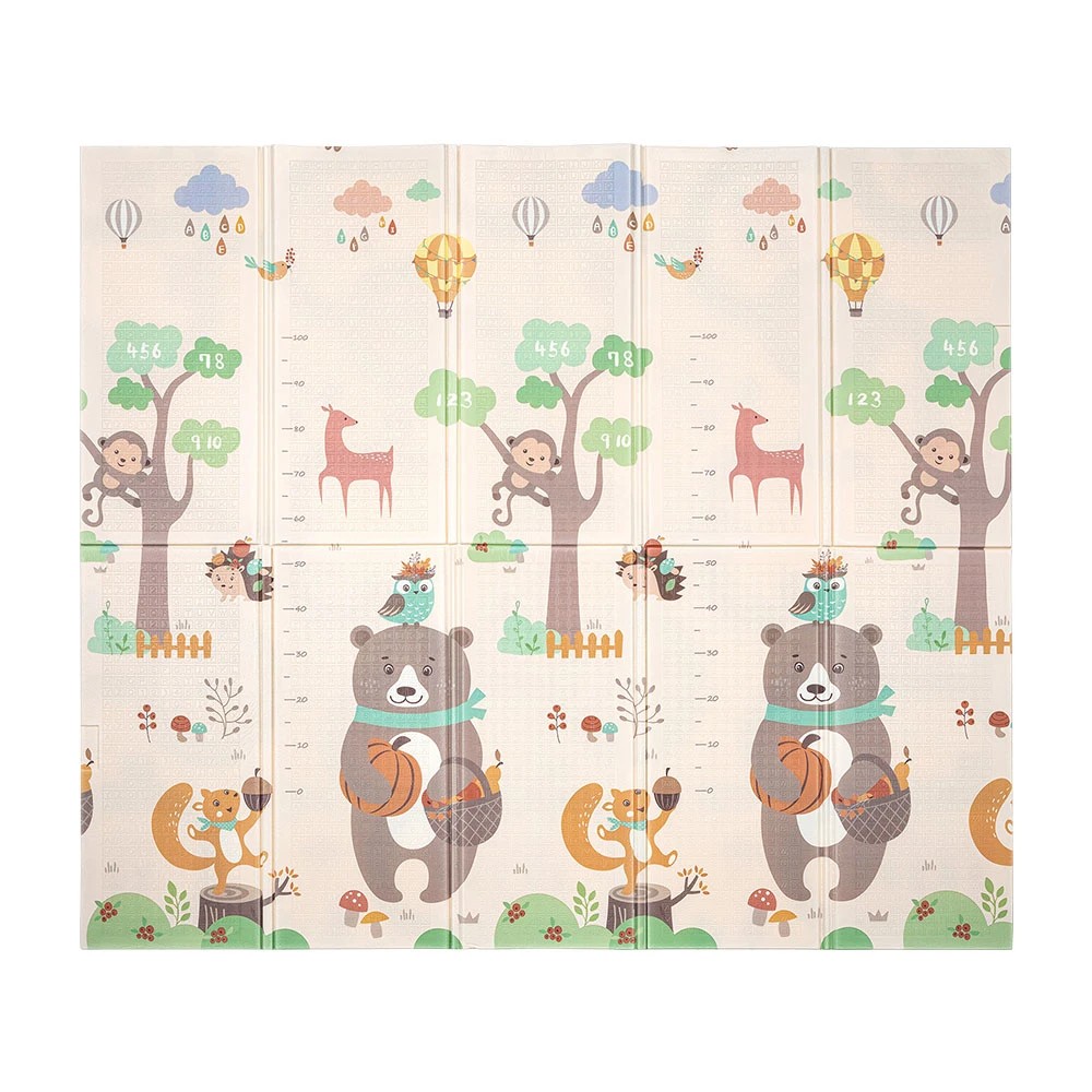 1 Playpals Kid Play Mat Baby Crawling XPE Foam Double Folding Pad Non-slip Carpet - Multi, 1 of 3