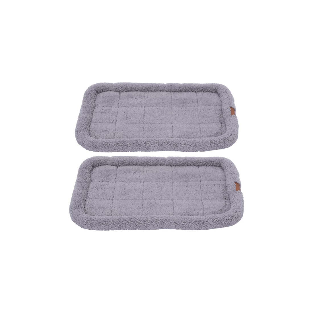 1 PAWS AND CLAWS Sherpa Crate And Carrier Mattress 2x 75x45cm Pet Crate Mat
 - grey, 1 of 5