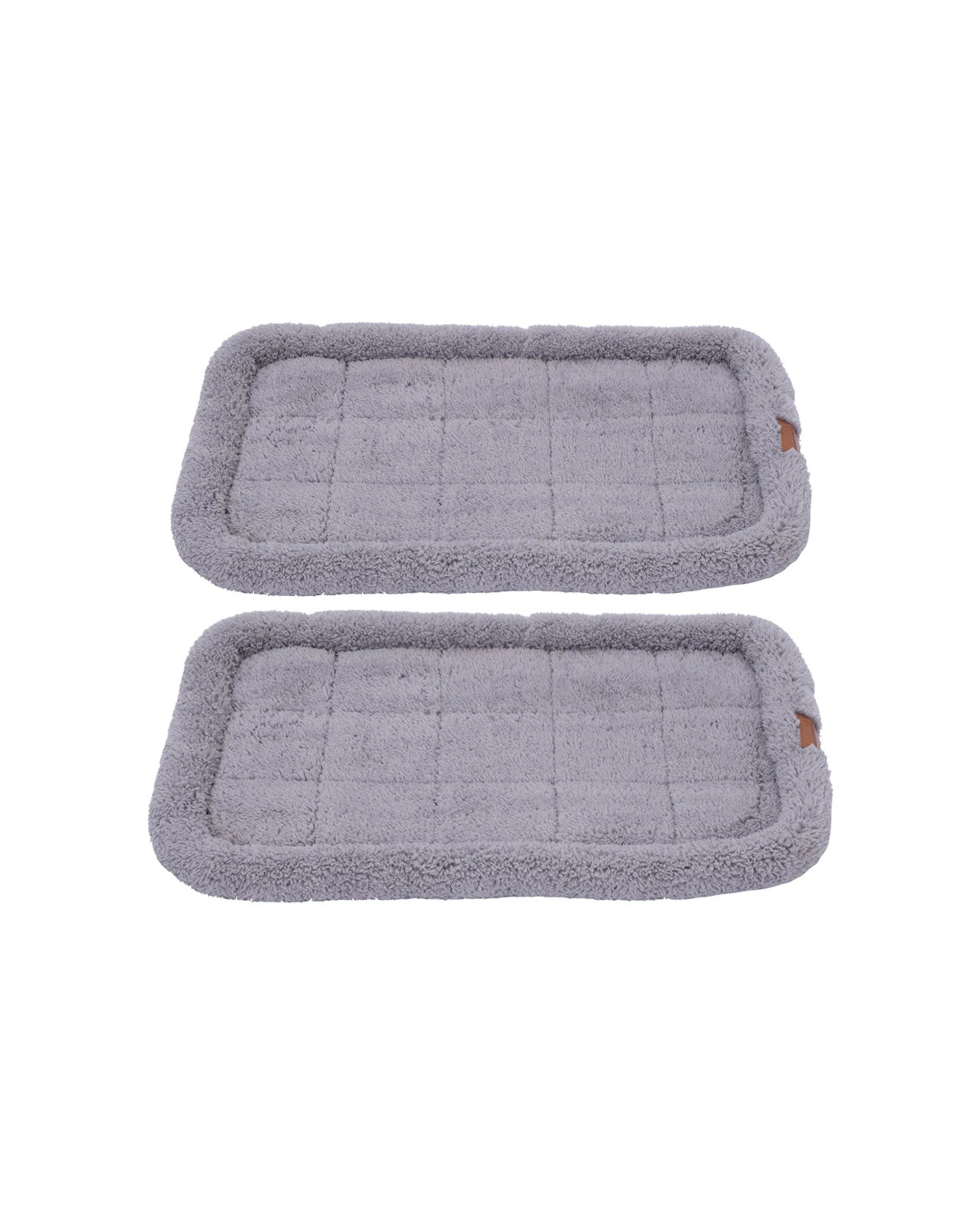 1 PAWS AND CLAWS Sherpa Crate And Carrier Mattress 2x 75x45cm Pet Crate Mat
 - grey, 1 of 5
