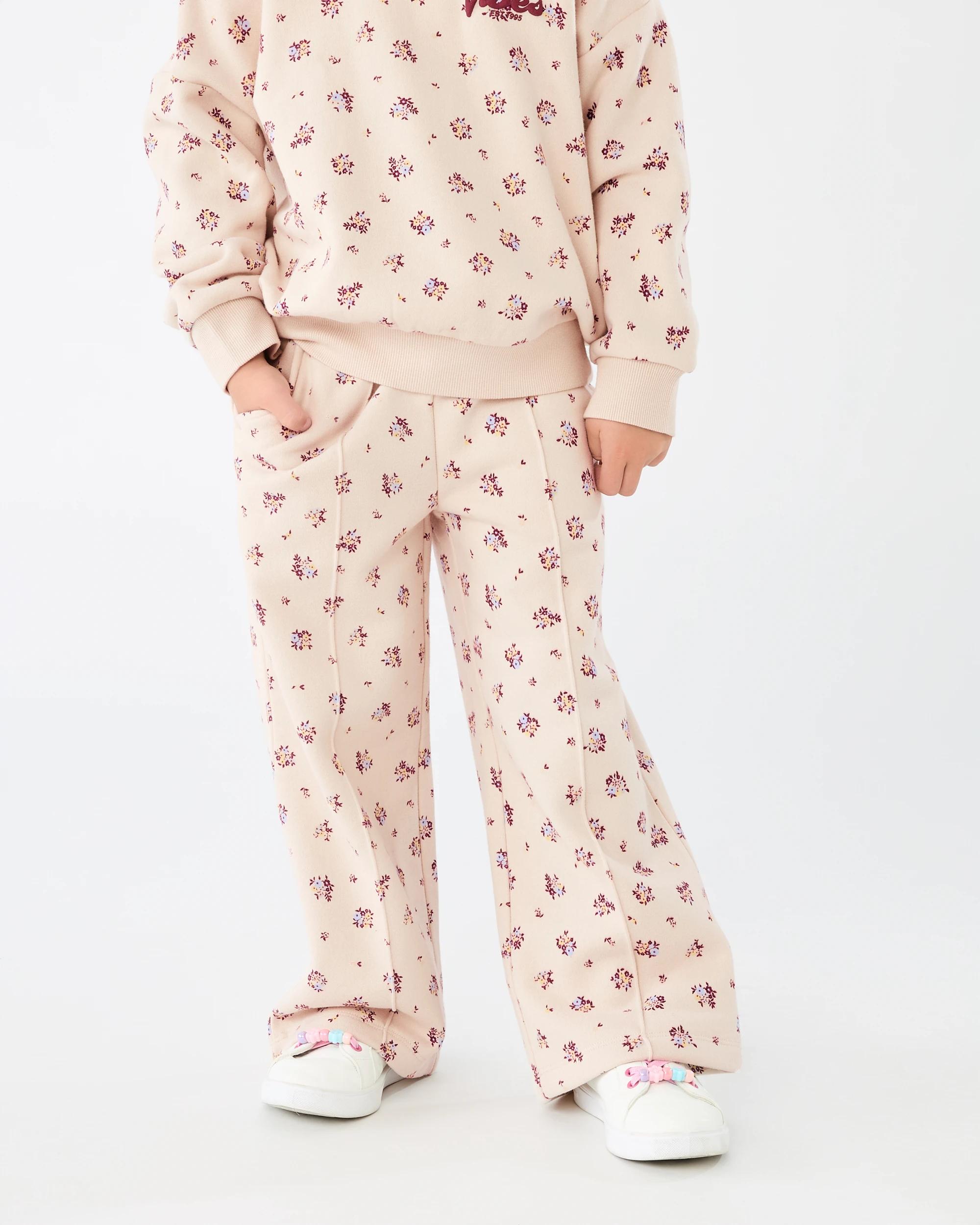 1 Wide Leg Trackpants Bge Floral, 1 of 6