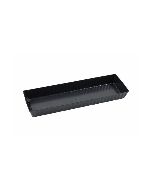Bakers Secret Ultimate Non-Stick Loose Base Rectangular Tart Quiche Pan 35x11cm - Black