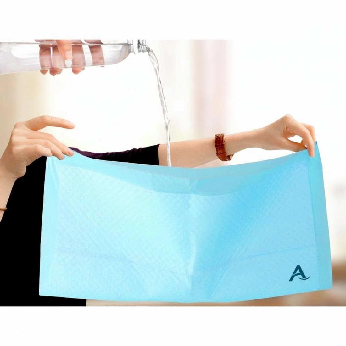 6 i.Pet 400 Pack Puppy Training Pads 60x60cm 5 Layer Super Absorbent Leak Proof Adhesive Corners Indoor Toilet - Blue, 6 of 7