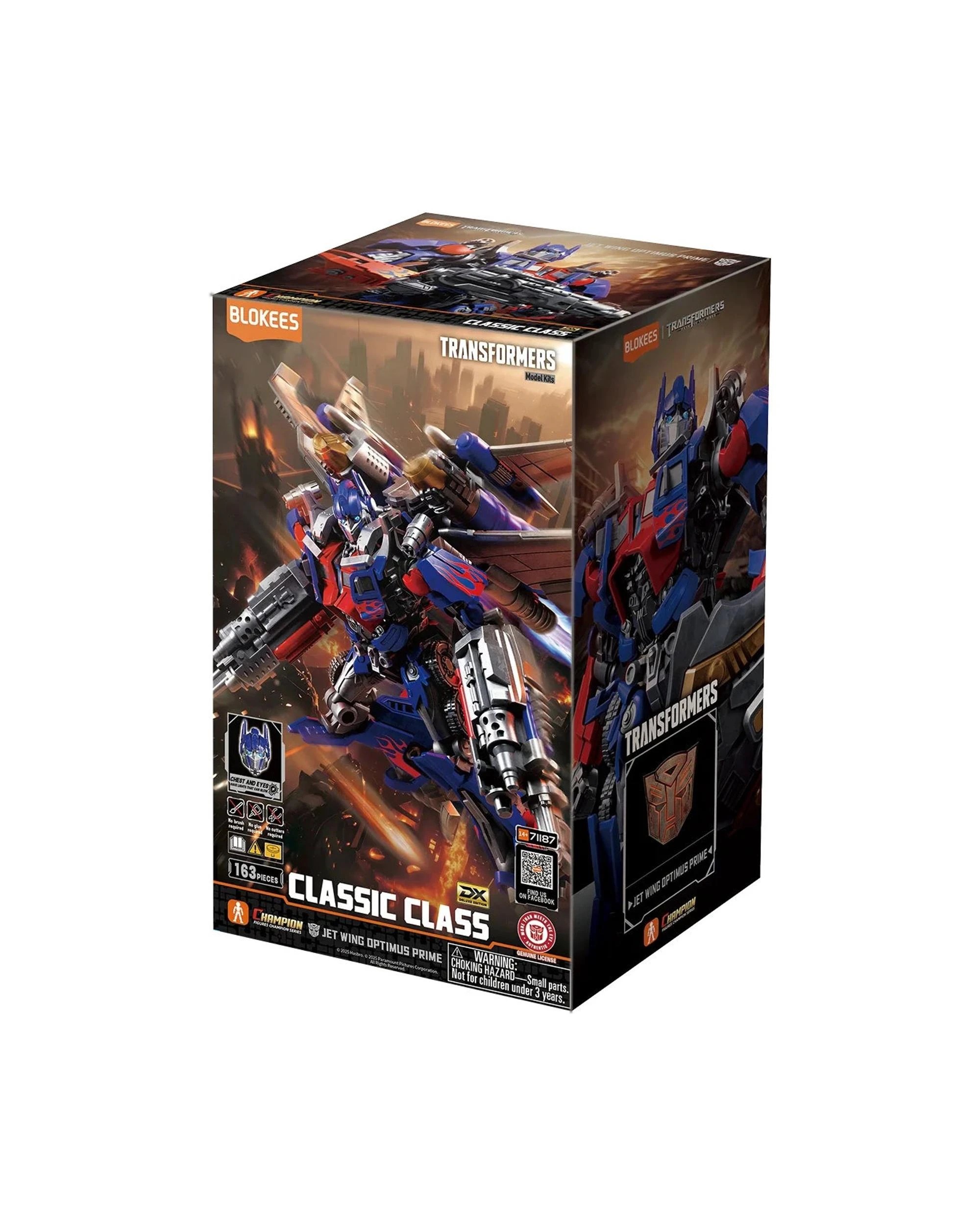 1 Blokees Transformers DX Classic Class 21 Jet Wing Optimus Prime Model Kit, 1 of 5
