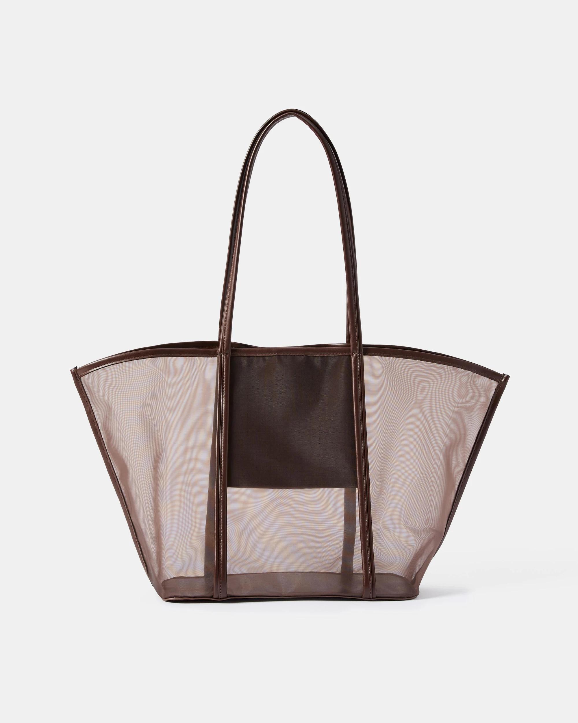 1 Mesh Tote Bag Chocolate, 1 of 4