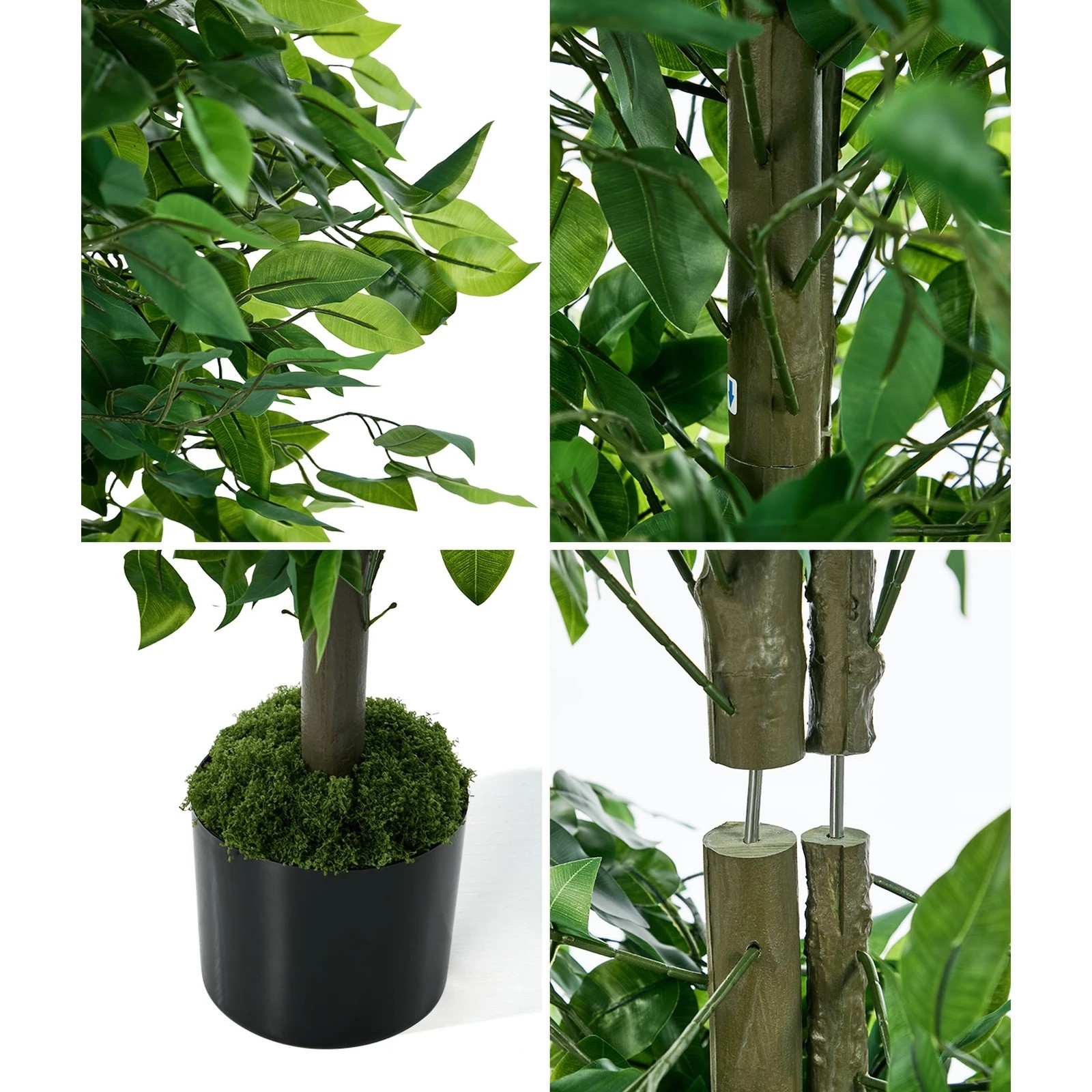5 Livsip 150cm Artificial Ficus Tree Realistic Potted Faux Plant Home Decor, 5 of 8