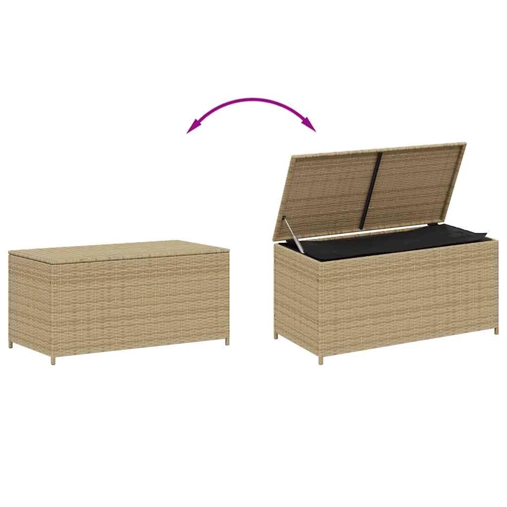 7 vidaXL Outdoor Storage Box on Wheels Ample Storage - Beige, 7 of 9