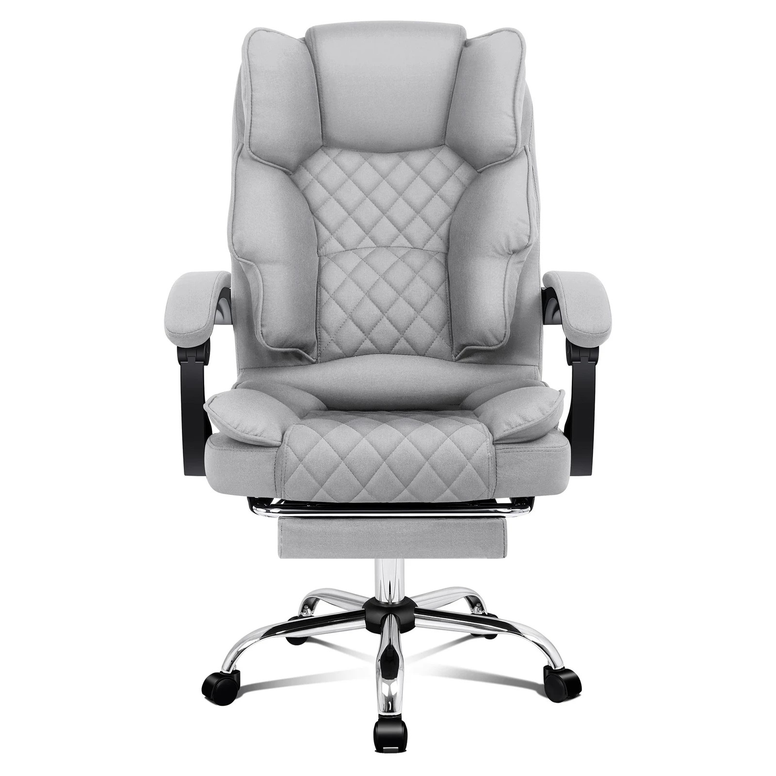 9 Alfordson Office Chair Gaming Executive Seat Computer Racer Fabric Recliner - Grey, 9 of 10