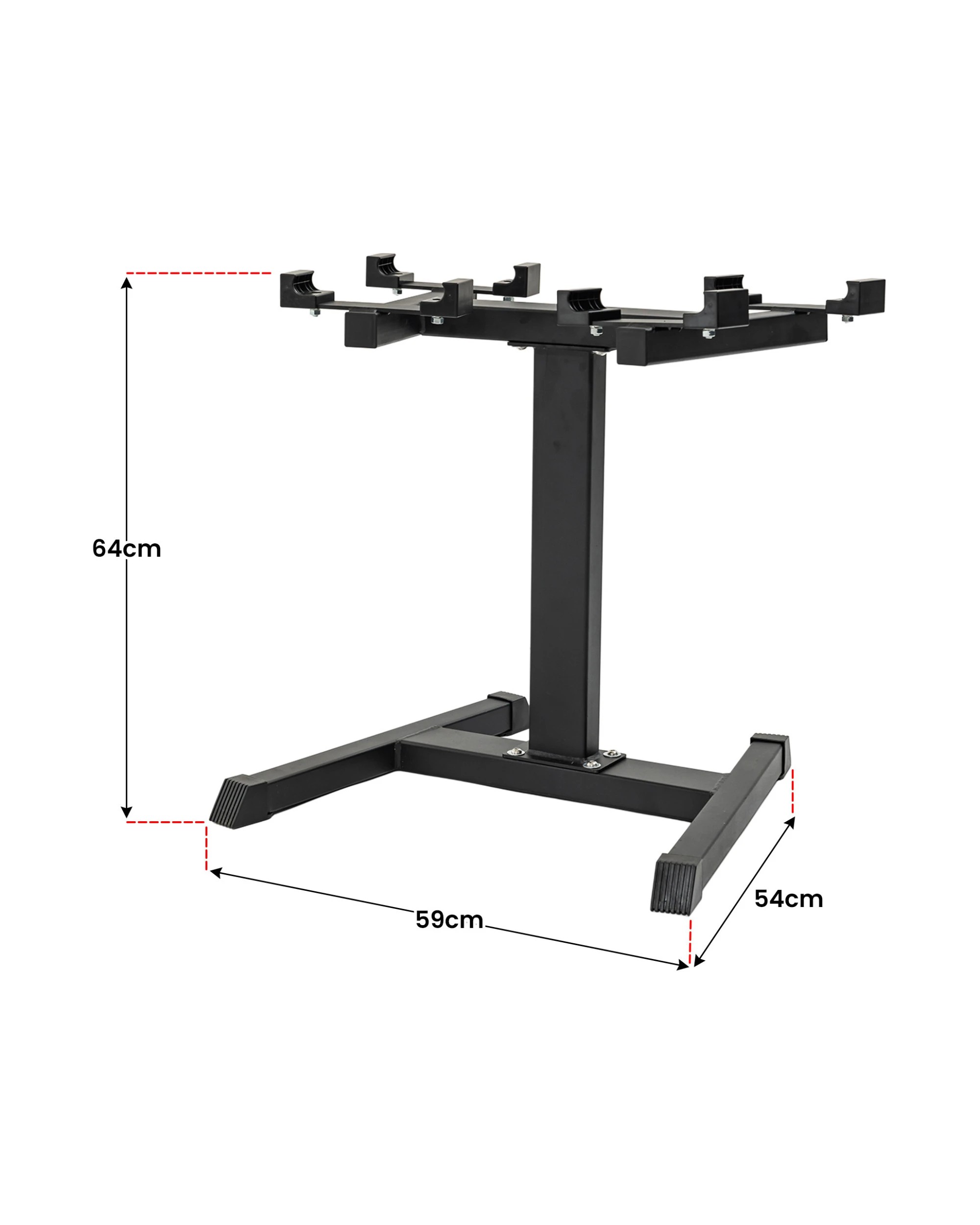 3 Powertrain 150Kg Adjustable Eon Dumbbell Stand - Black, 3 of 6