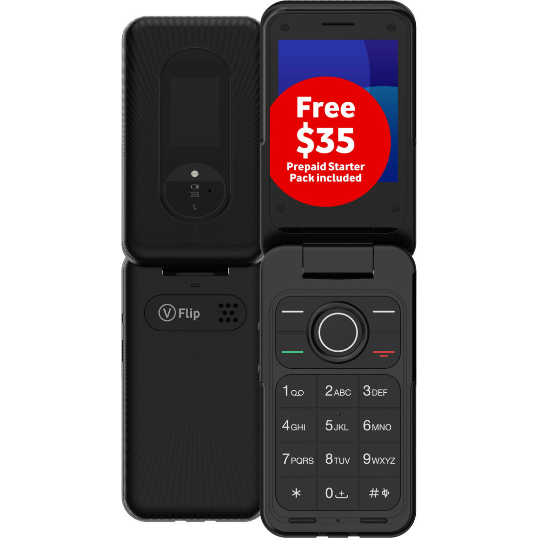 3 Vodafone V Flip 4G Smartphone Bundle - Black, 3 of 5