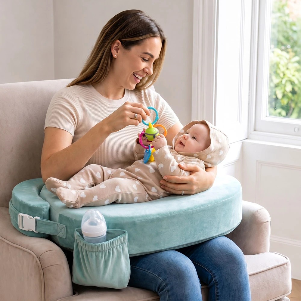 3 PlayPals Nursing Pillow Breastfeeding Posture Support Adjustable Waist - Blue, 3 of 3