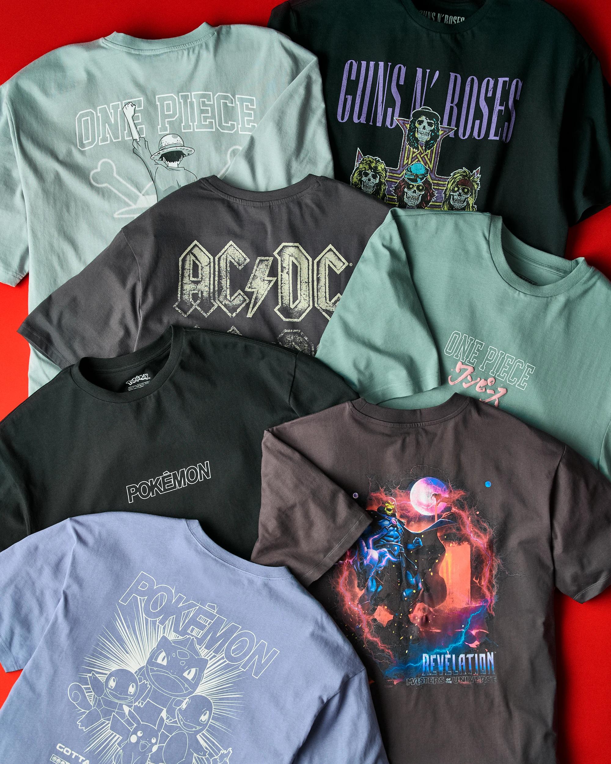 7 Pokemon Australian Cotton Graphic T-Shirt POKEMON WASHED BLACK, 7 of 7