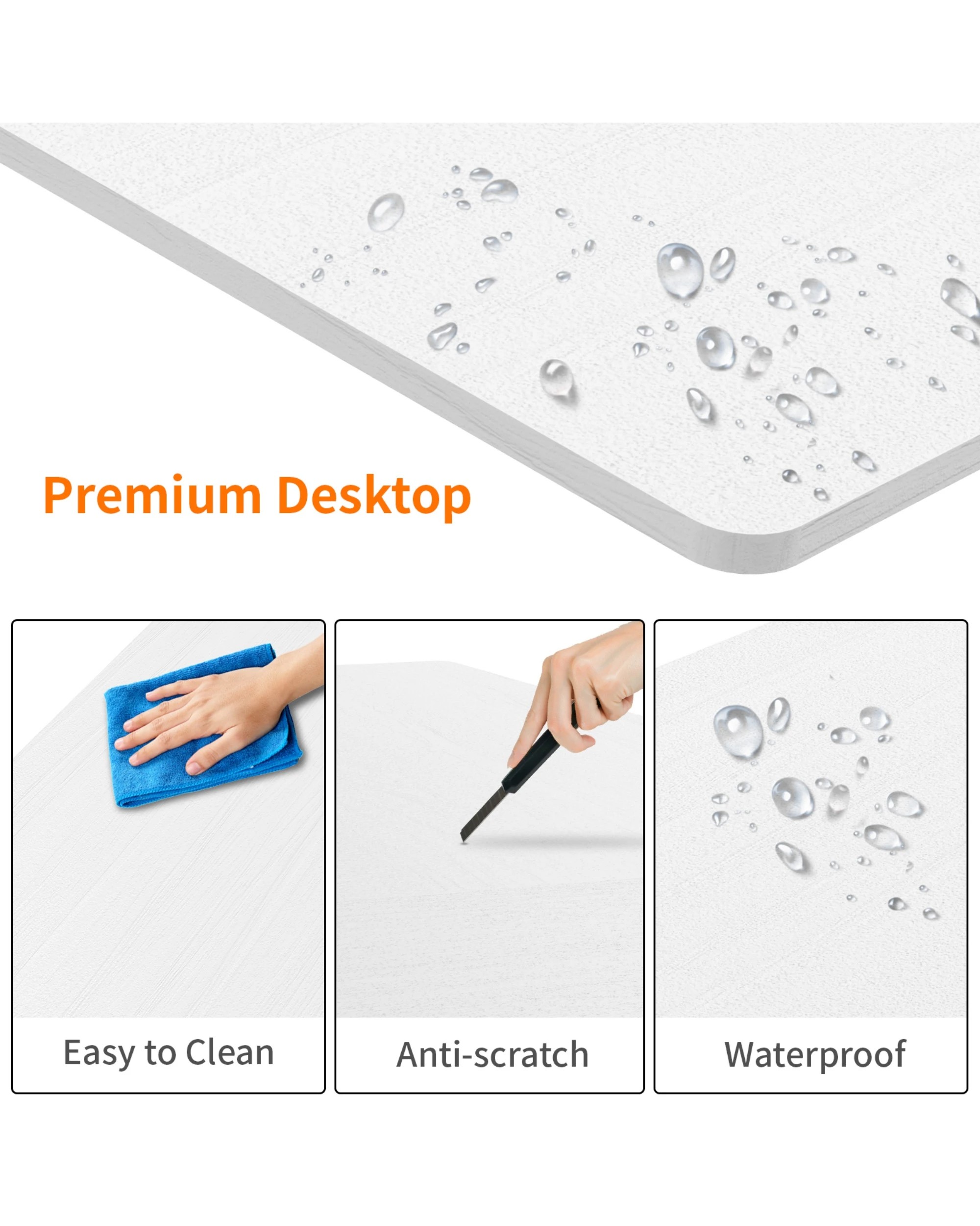 3 Advwin L Shaped Corner Desk With Laptop Stand Workstation, 3 of 8