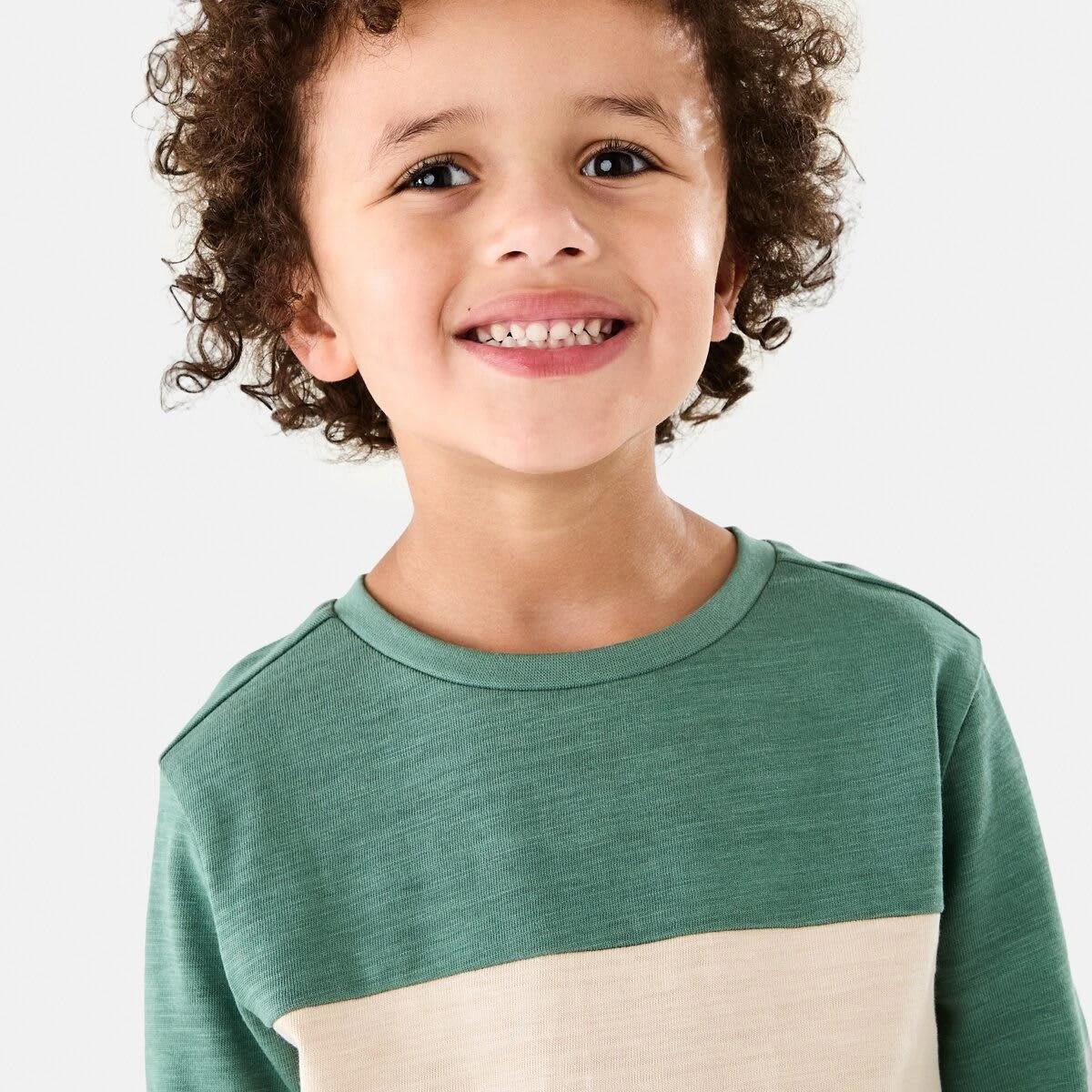 3 Long Sleeve Panel T-shirt Pine Green, 3 of 8